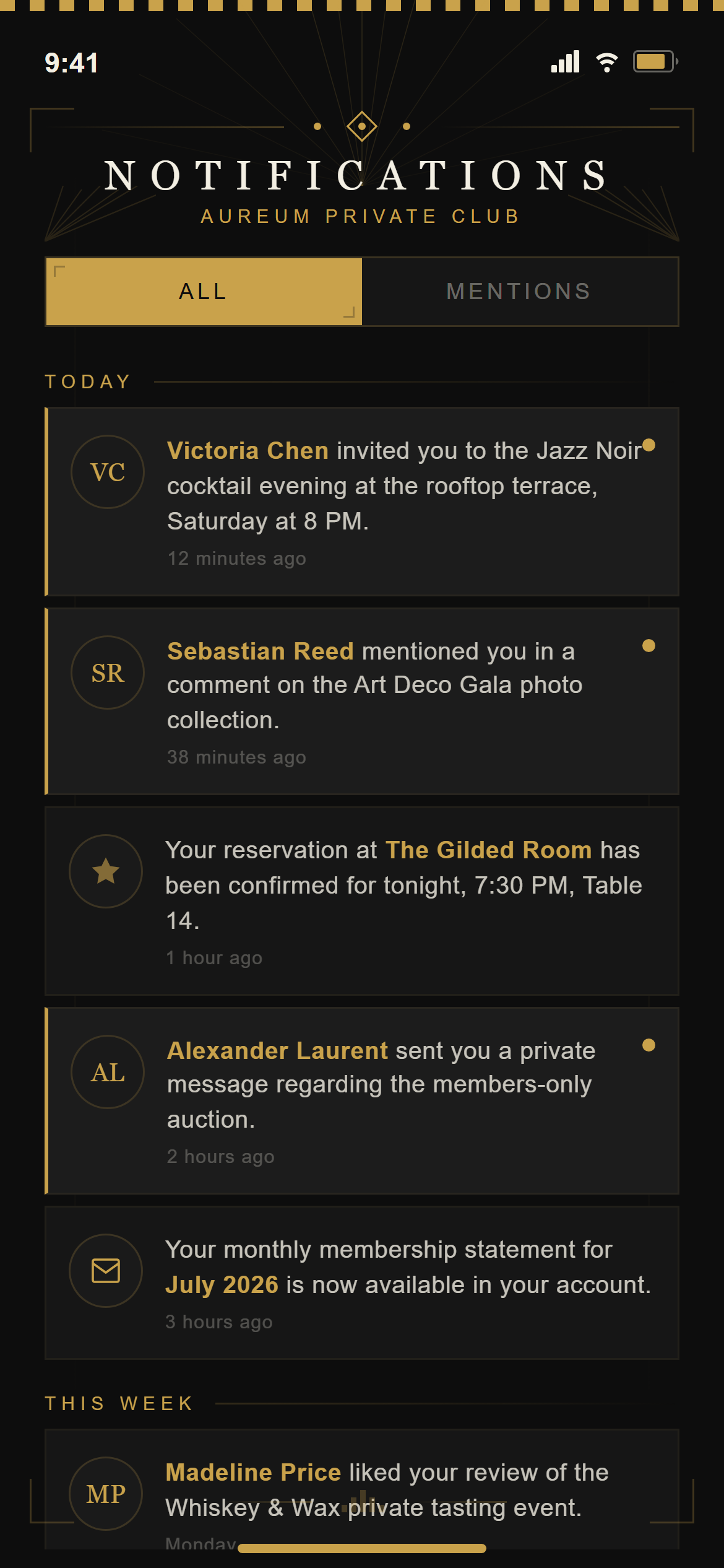 Art Deco Notifications