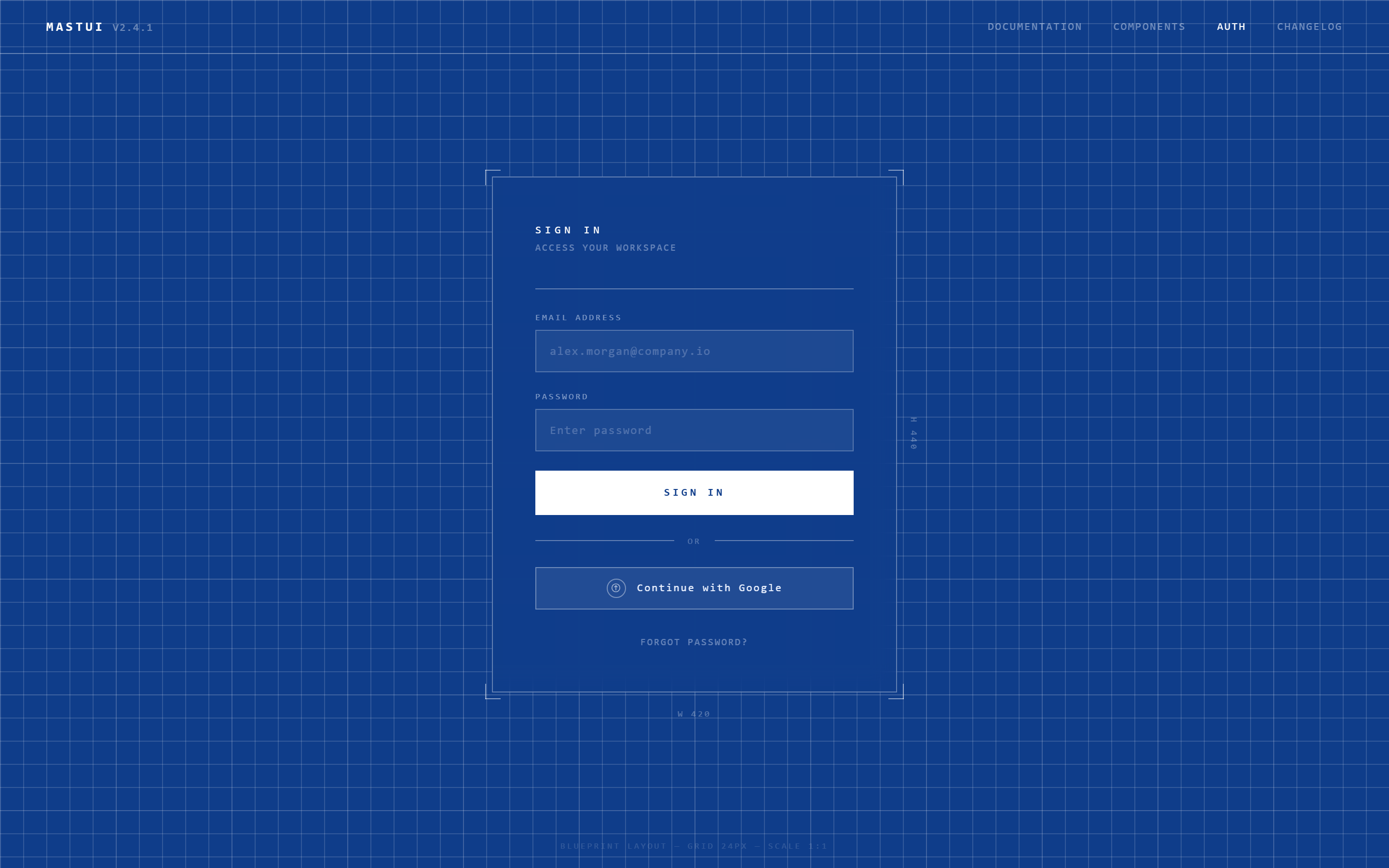 Blueprint Login