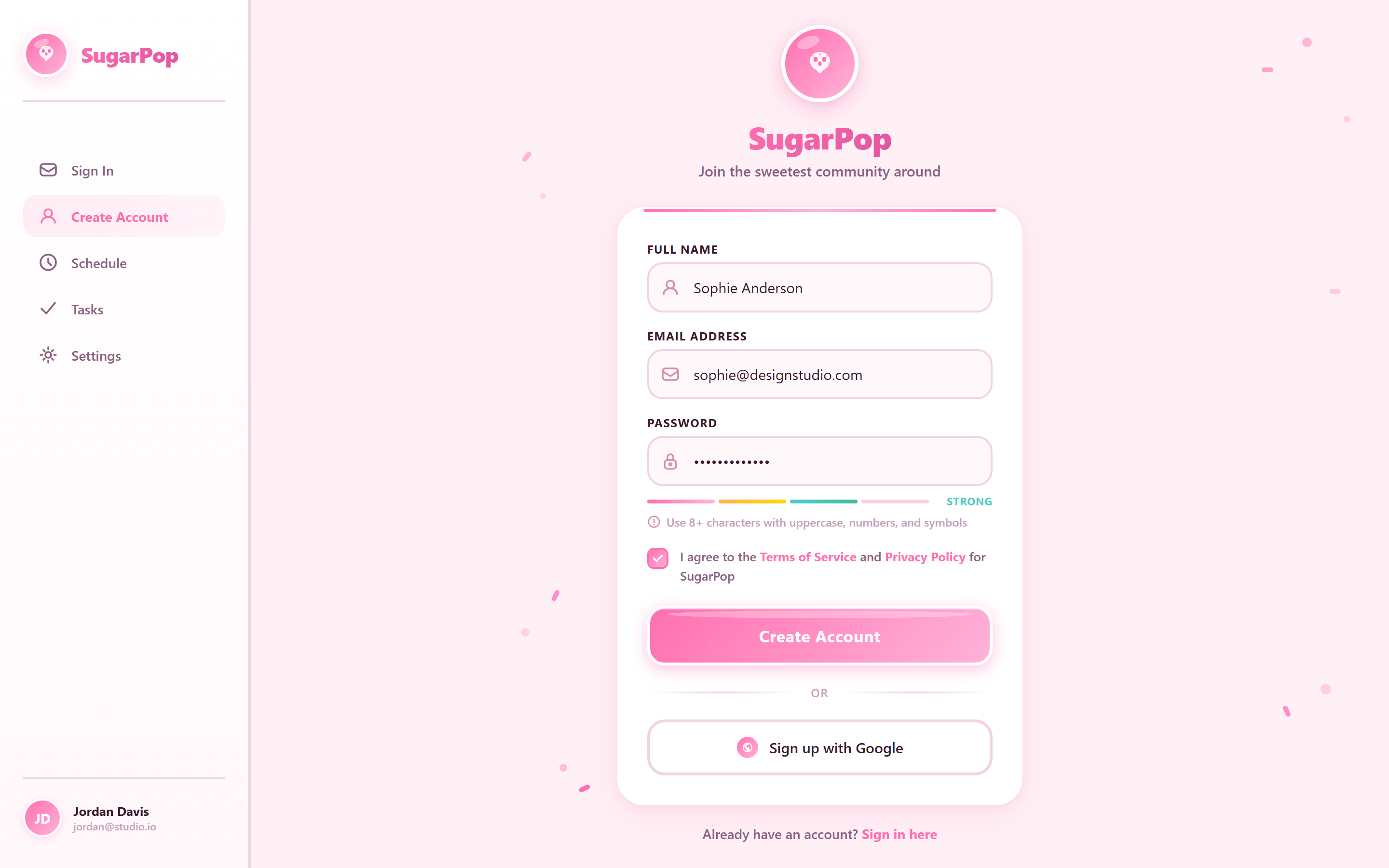 Candy Pop Sign Up