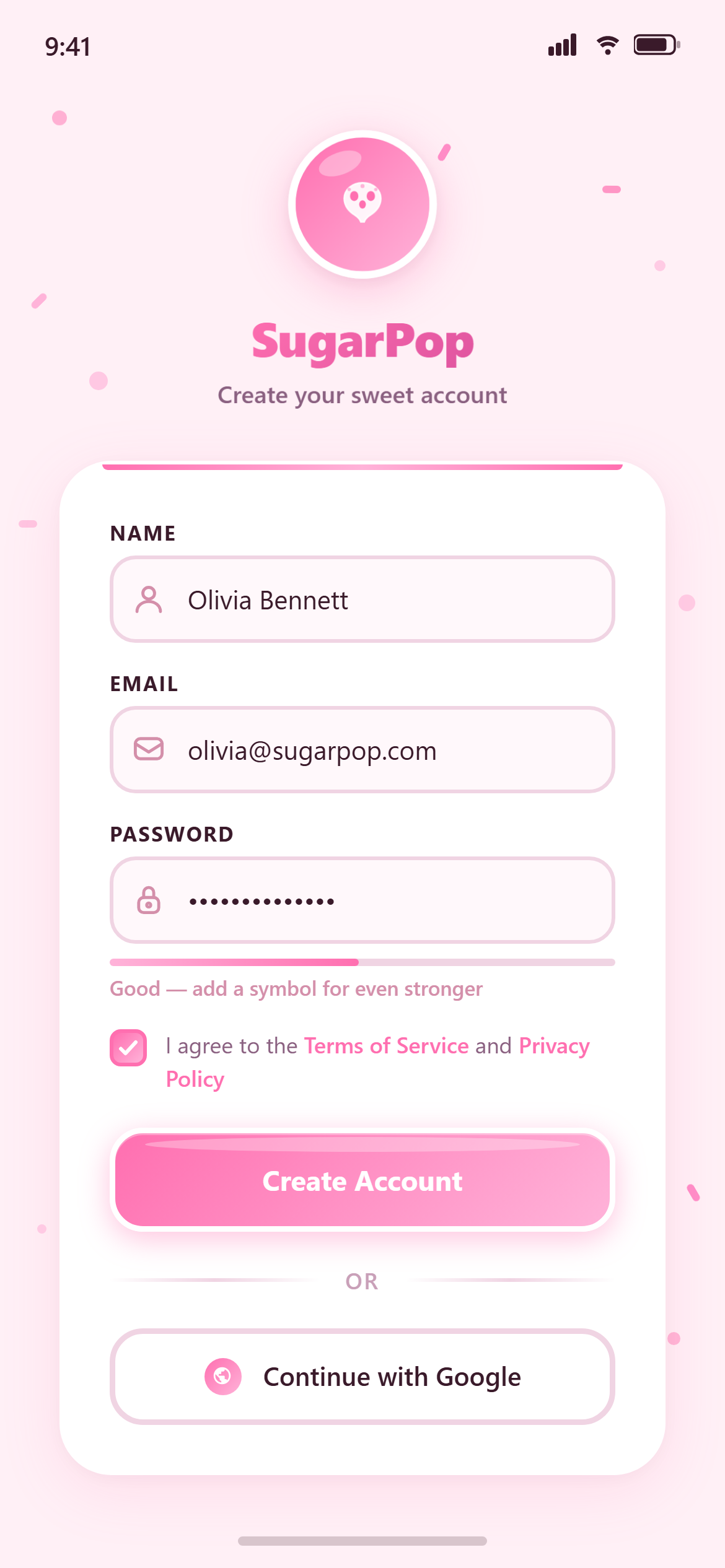 Candy Pop Sign Up