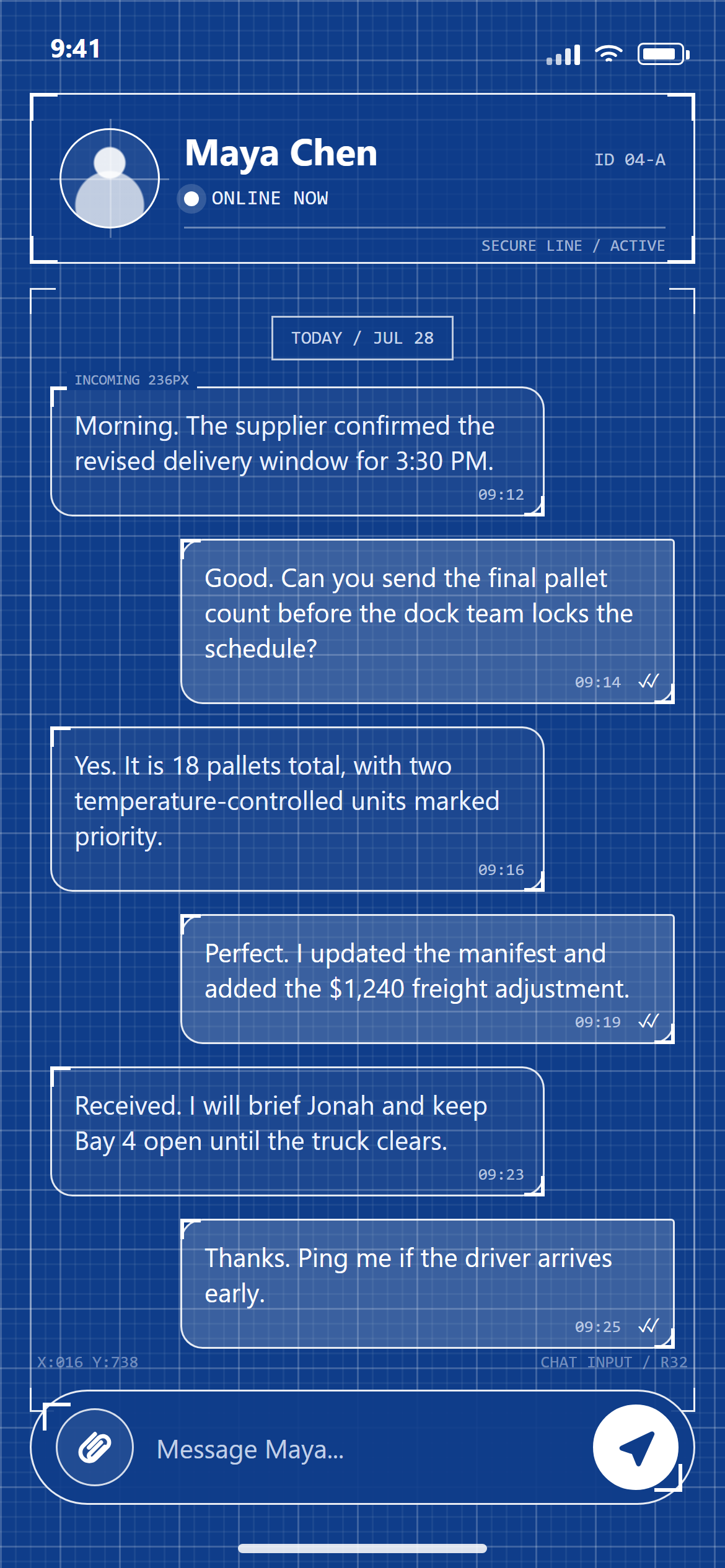 Blueprint Chat Conversation