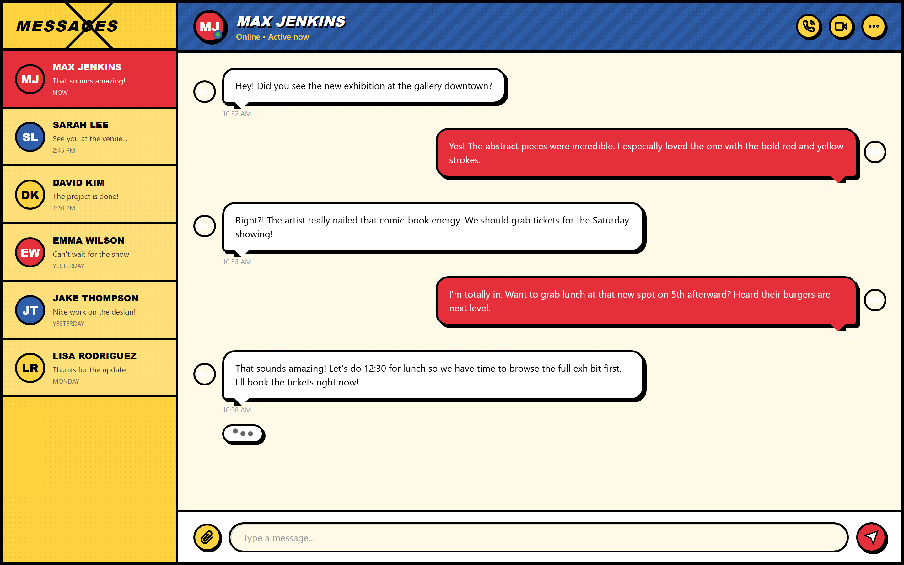 Comic Book Chat Conversation