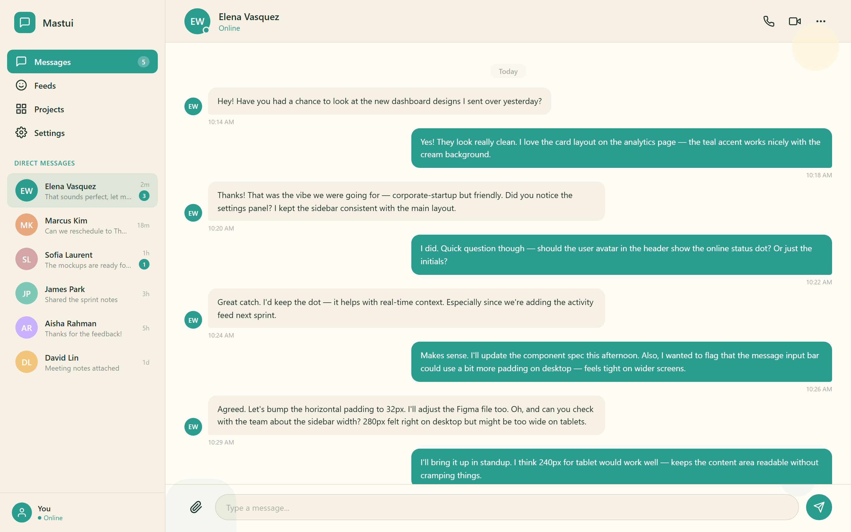 Flat Design 2.0 Chat Conversation
