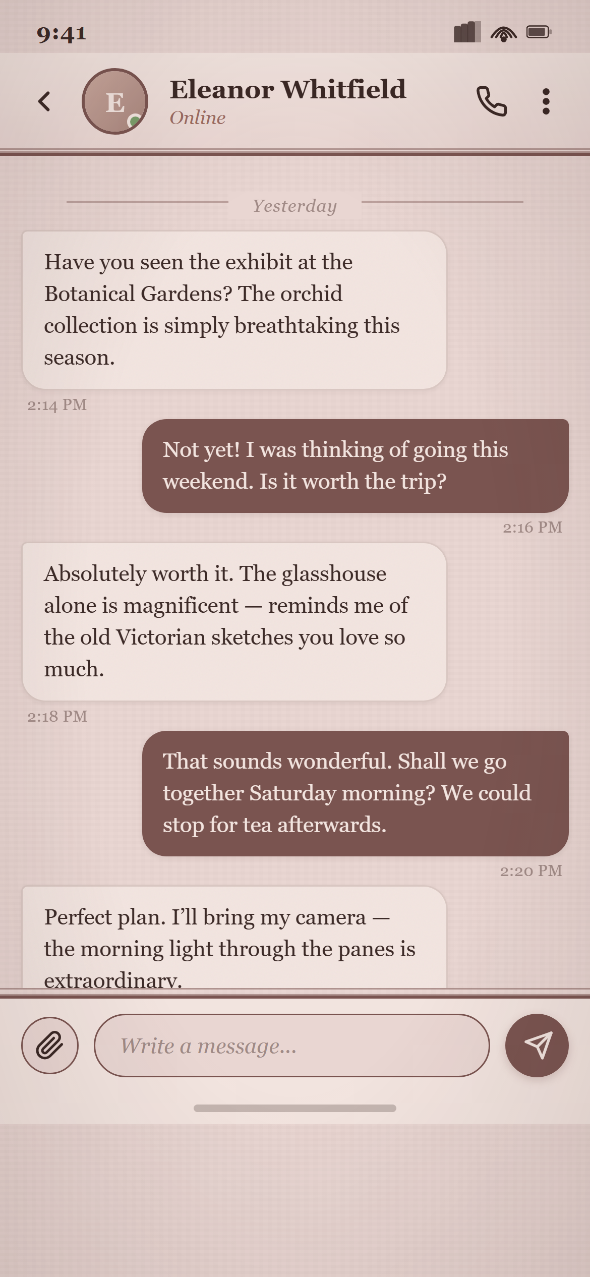 Vintage Sepia Chat Conversation