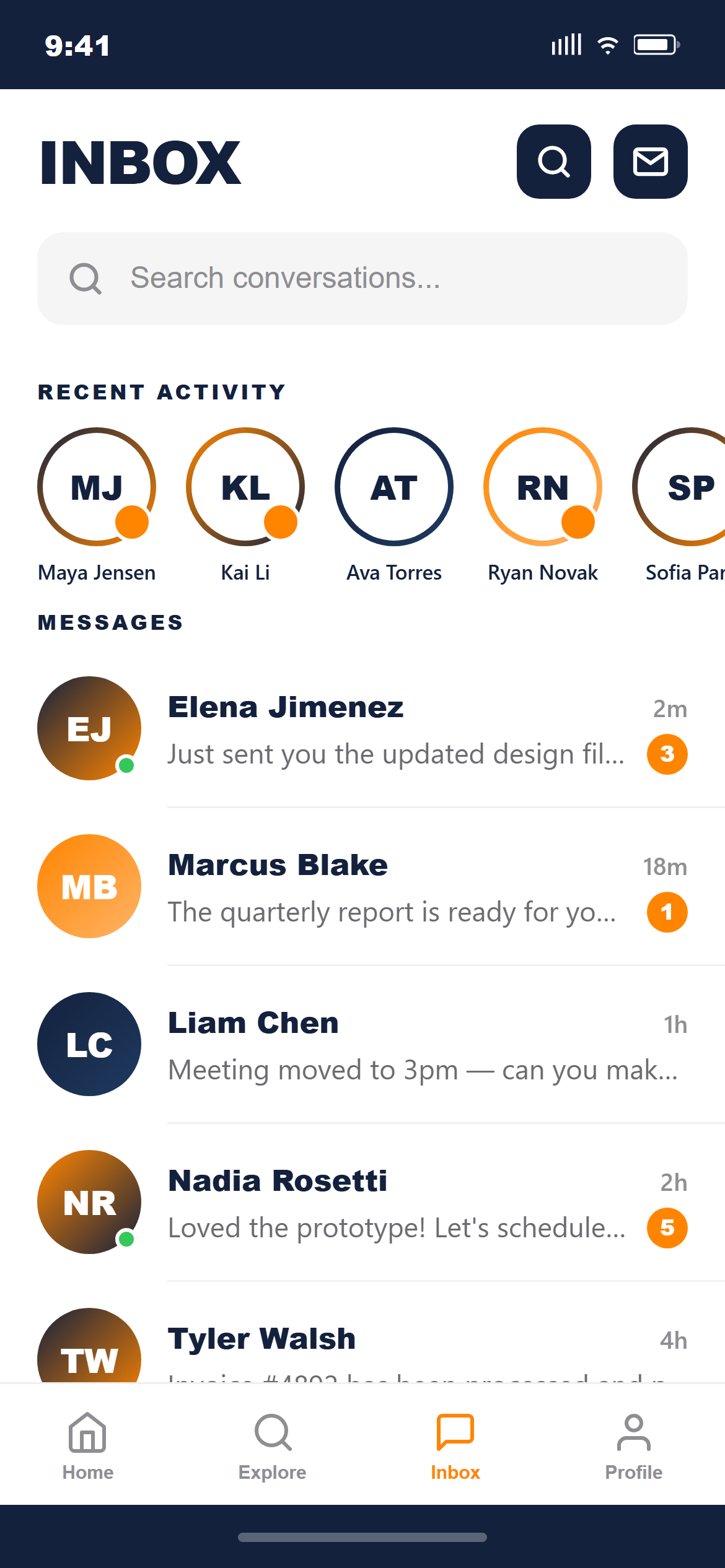 Duotone Chat Inbox