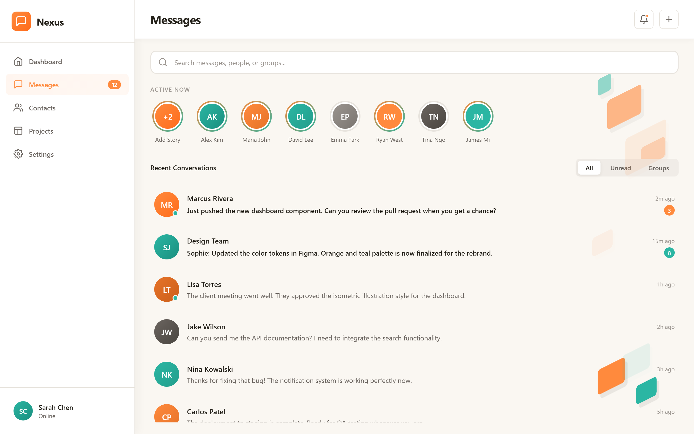 Isometric Chat Inbox