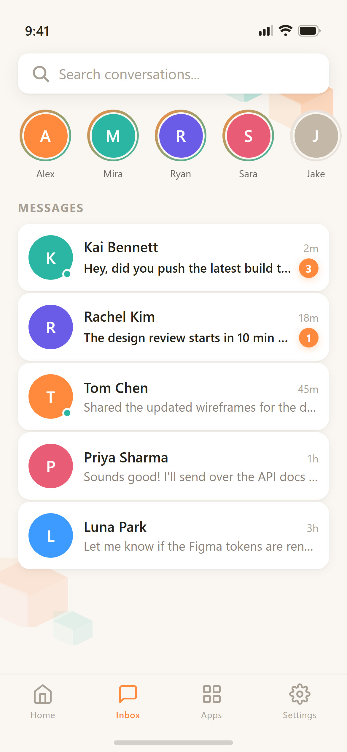 Isometric Chat Inbox