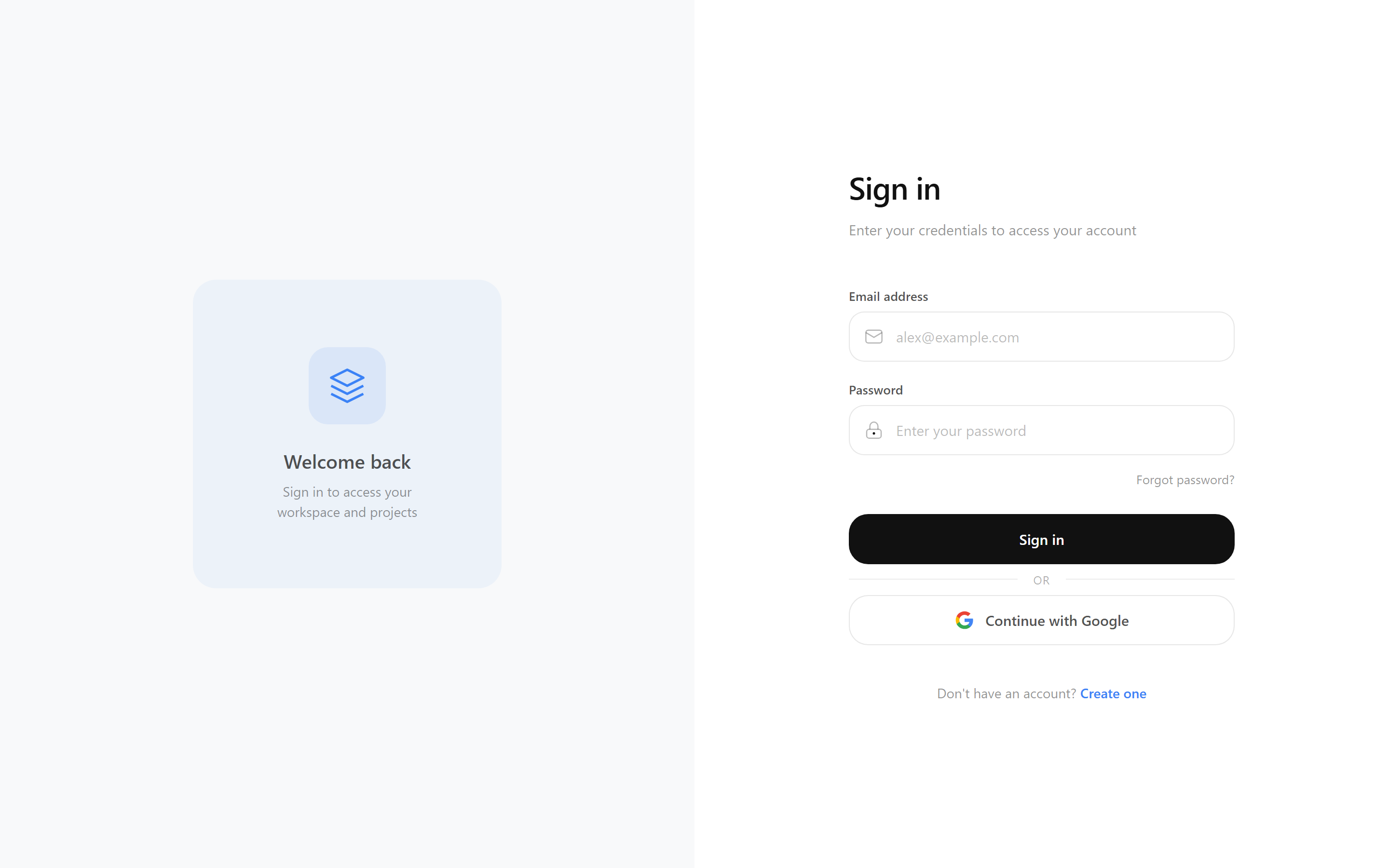 Modern Minimalist Login