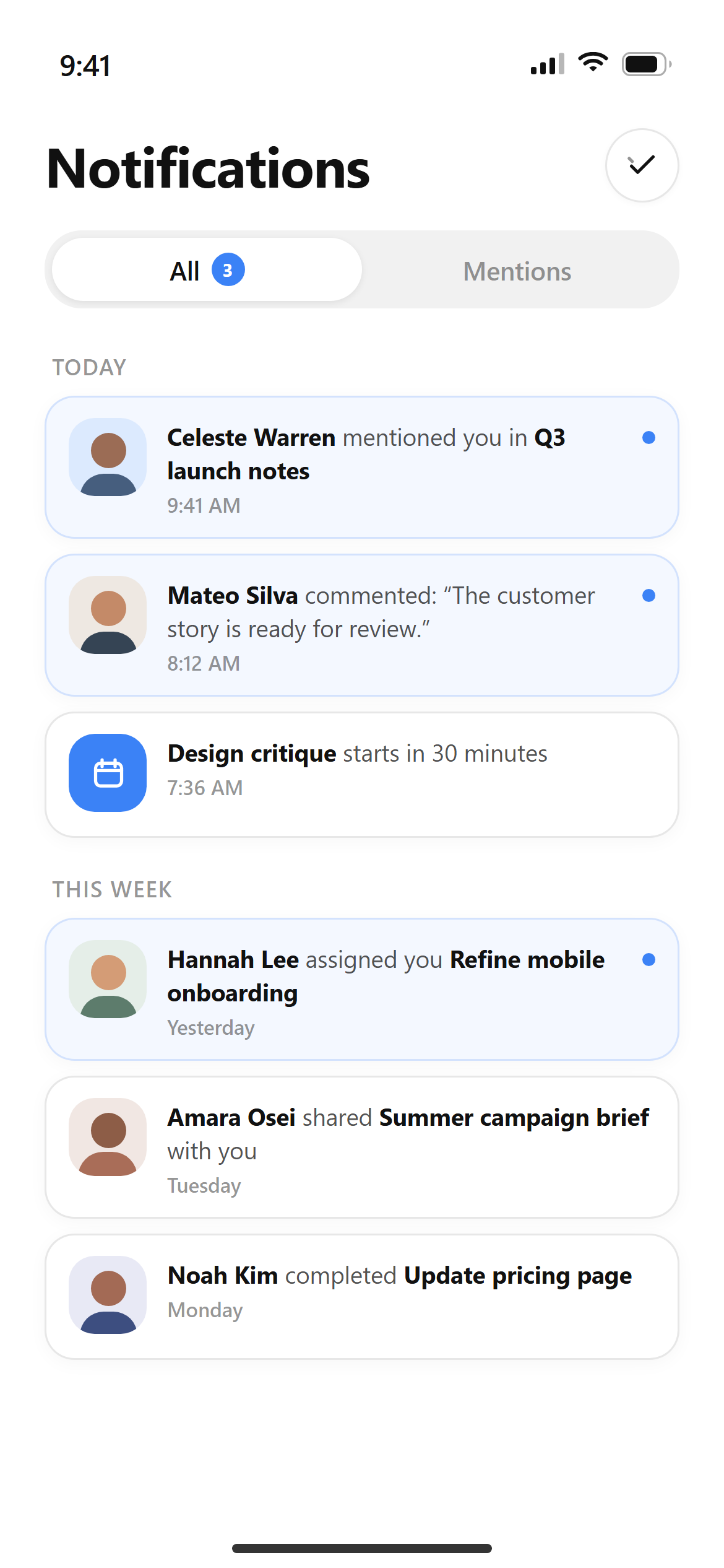 Modern Minimalist Notifications