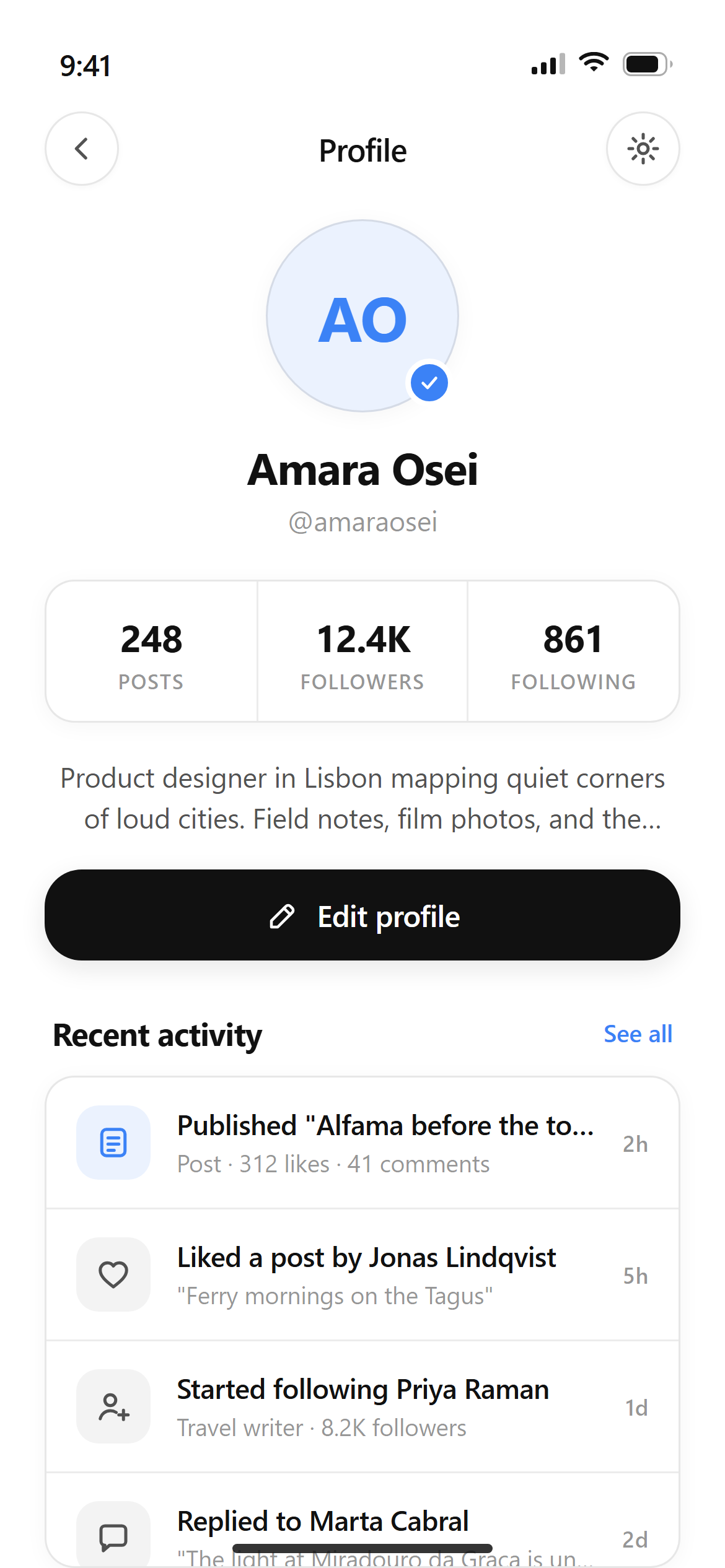 Modern Minimalist Profile