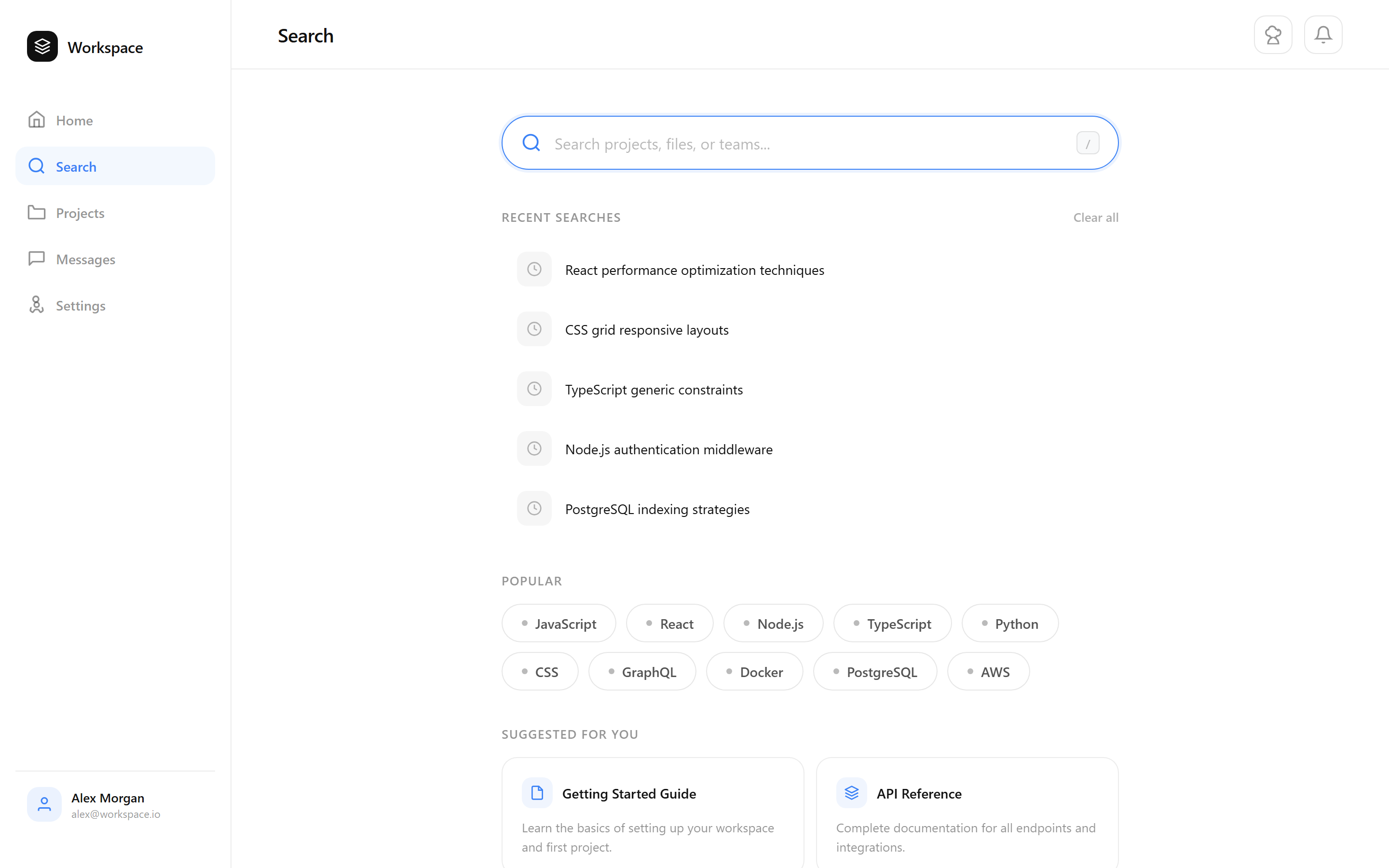 Modern Minimalist Search