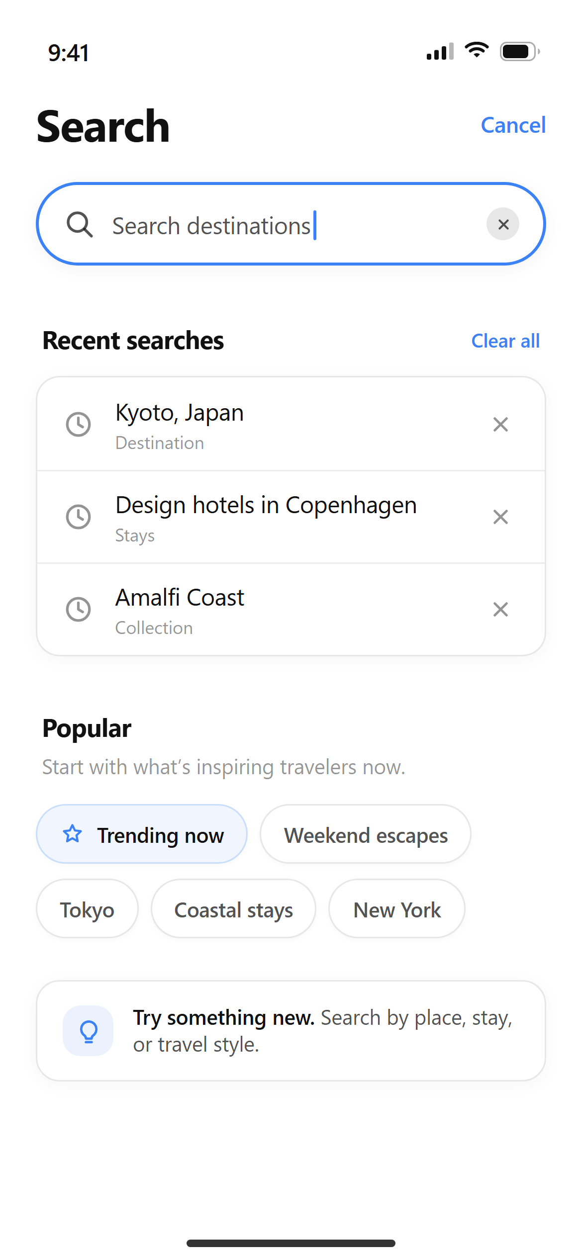 Modern Minimalist Search