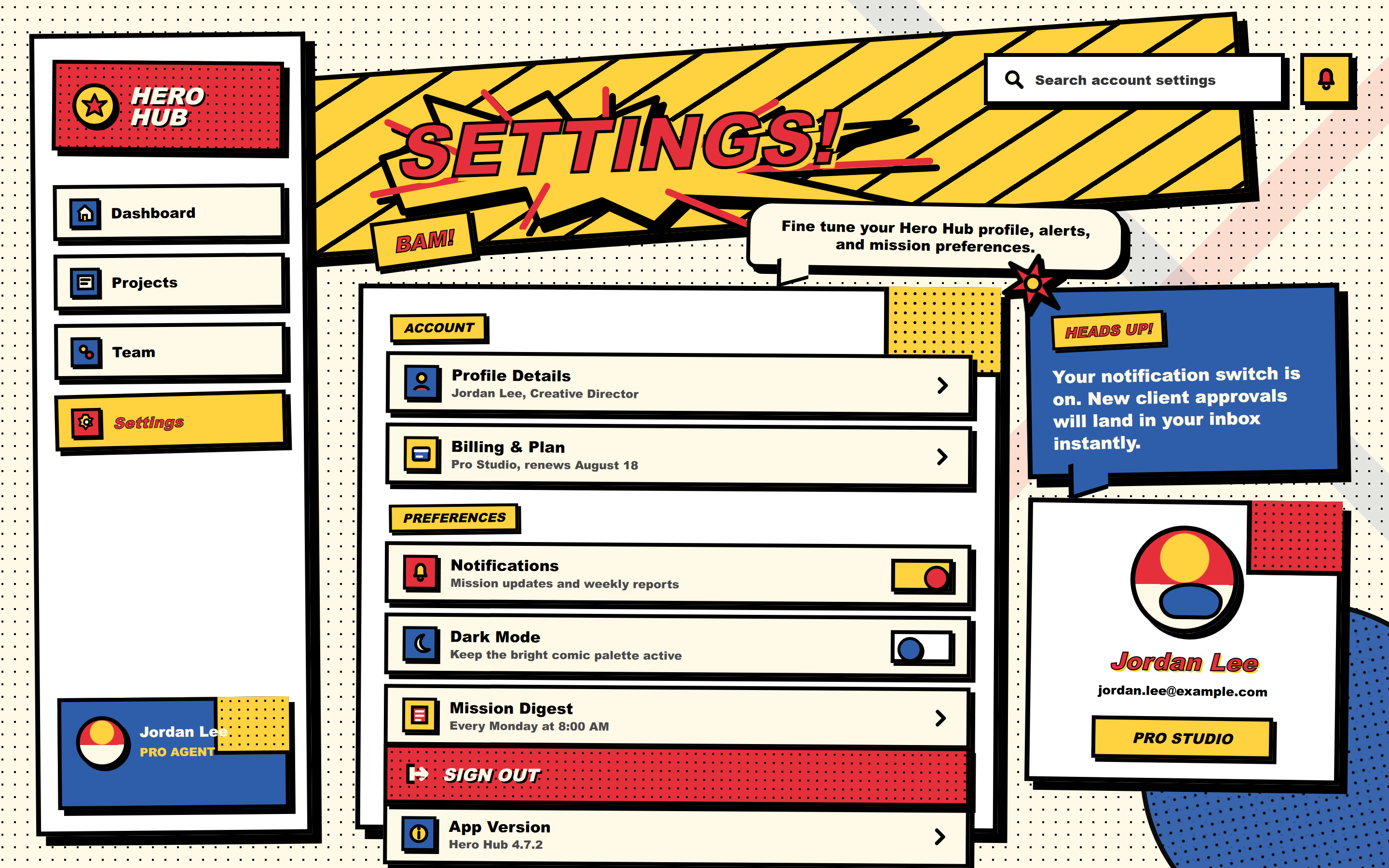 Comic Book Settings