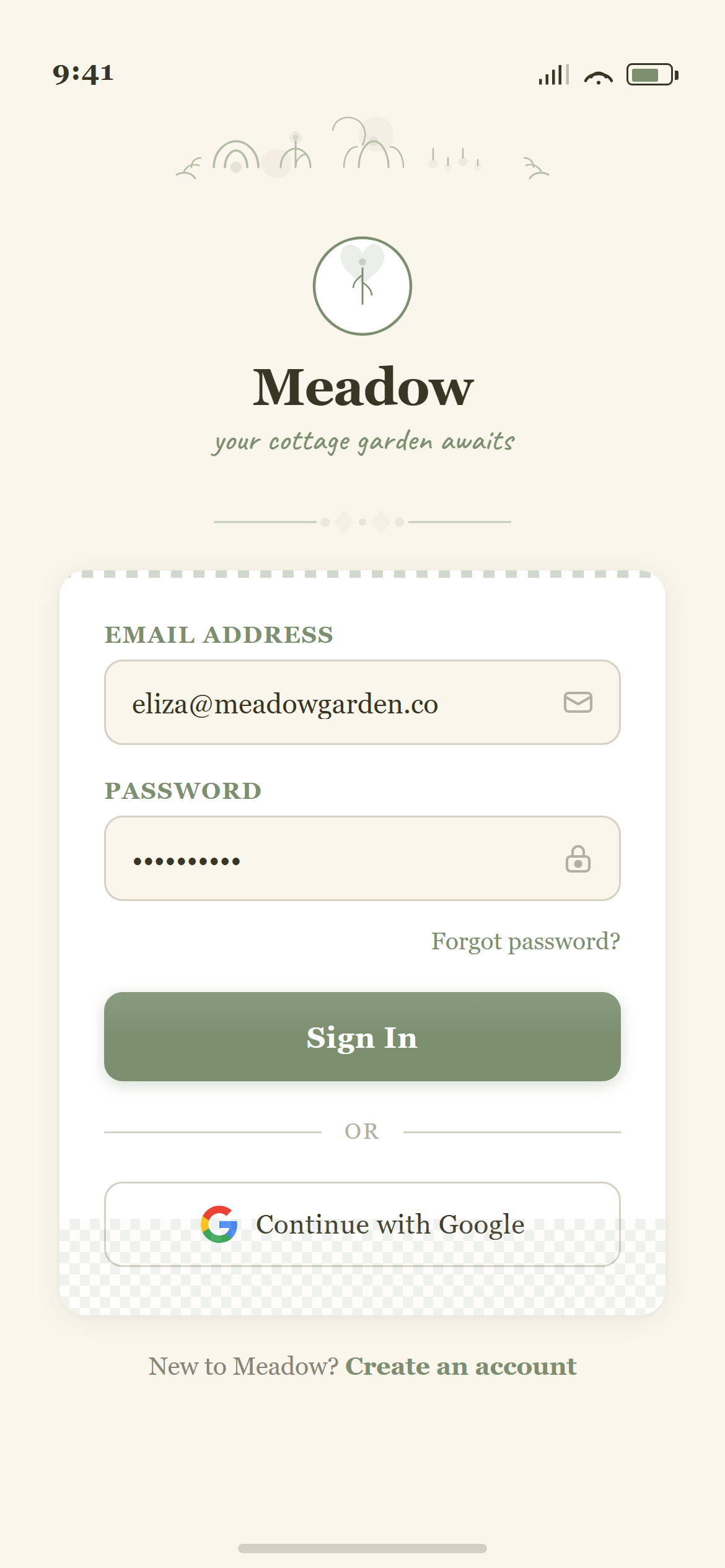 Cottagecore Login