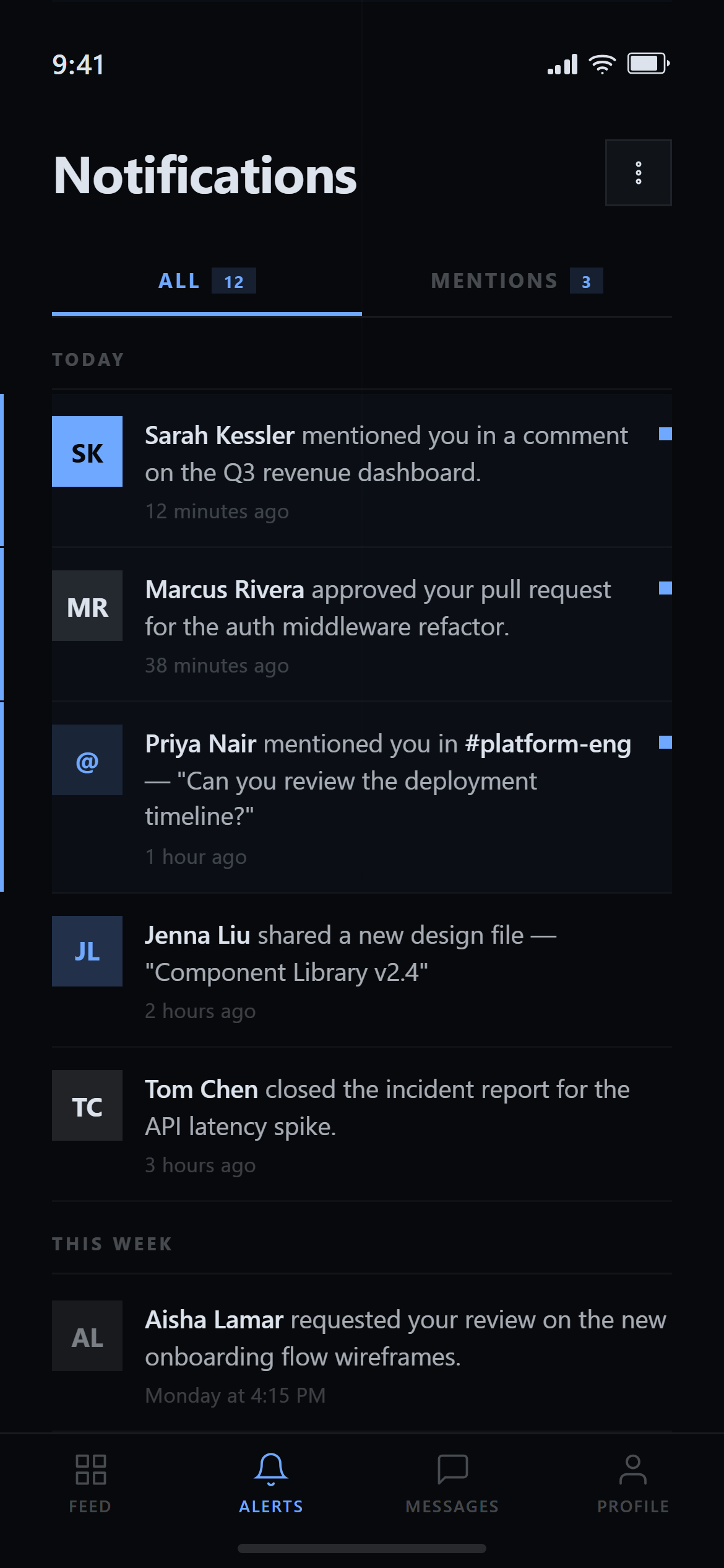 Cyber Noir Notifications