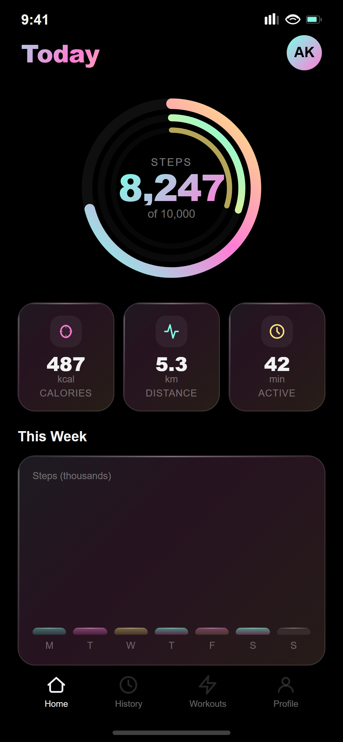 Holographic Fitness Stats