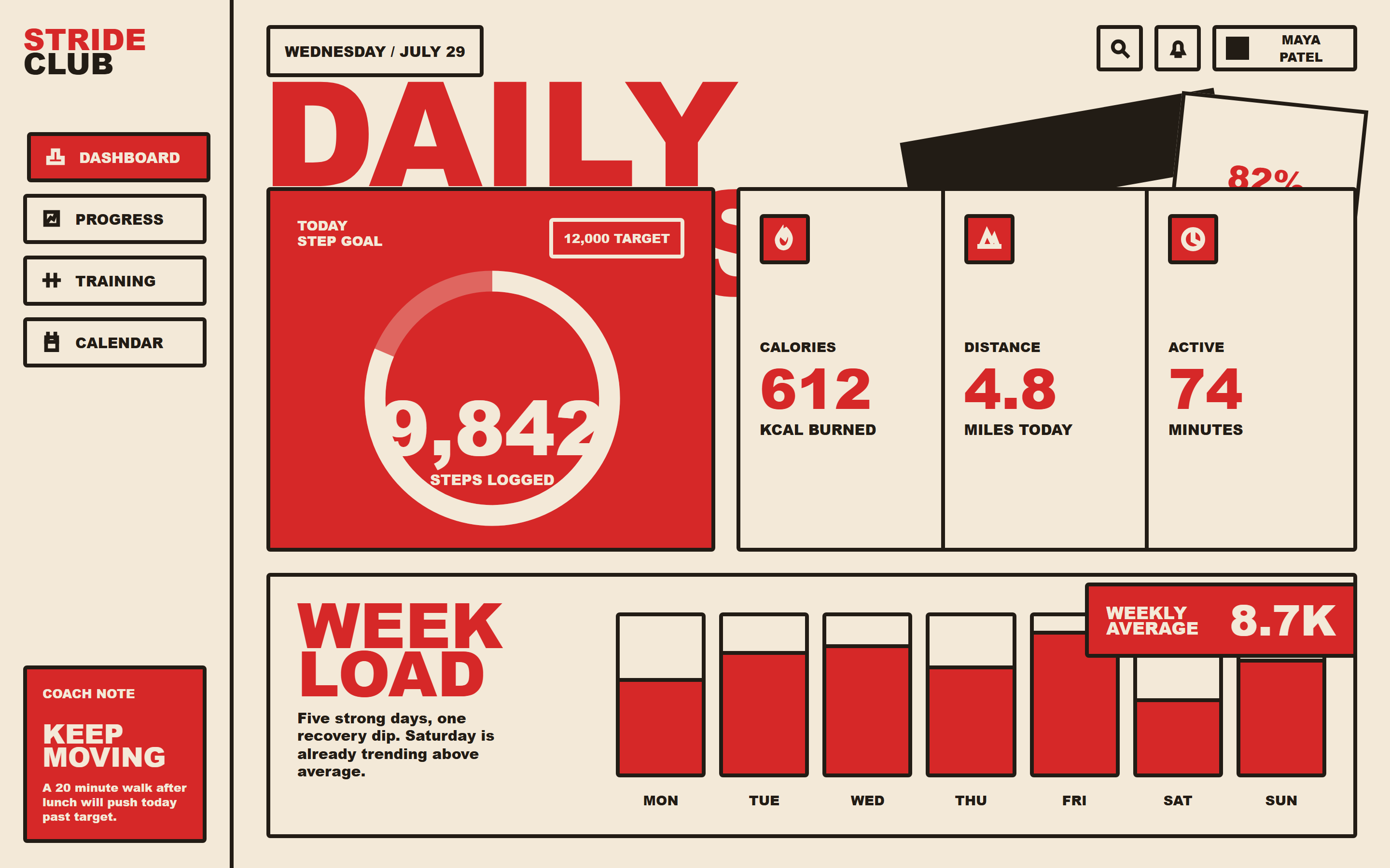 Bold Poster Fitness Stats
