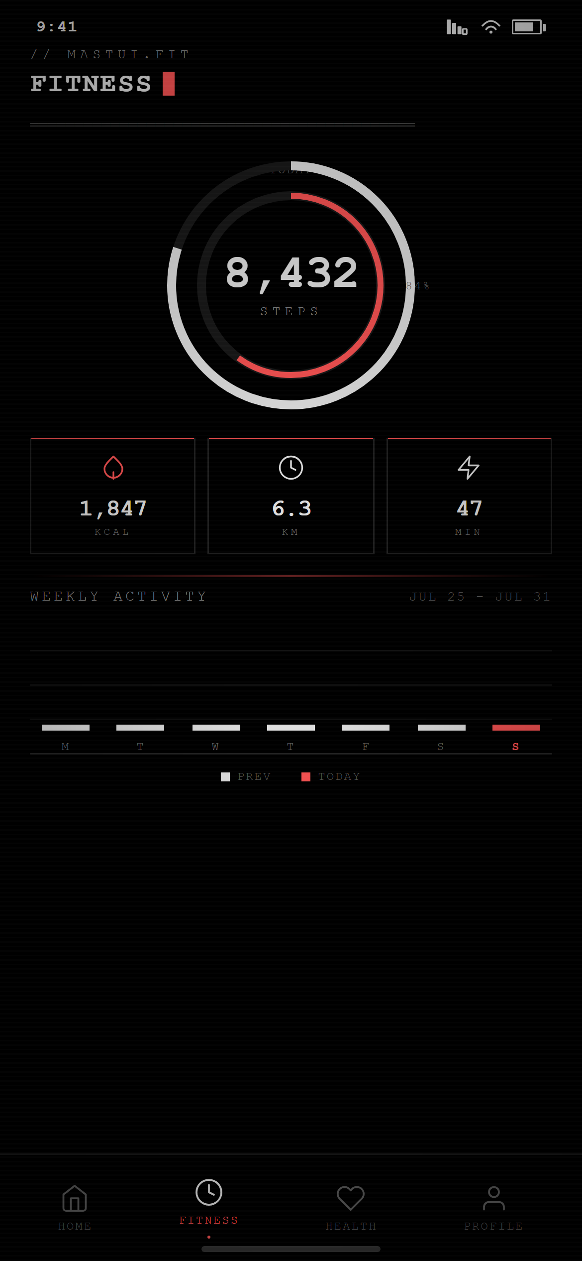 Terminal Hacker Fitness Stats