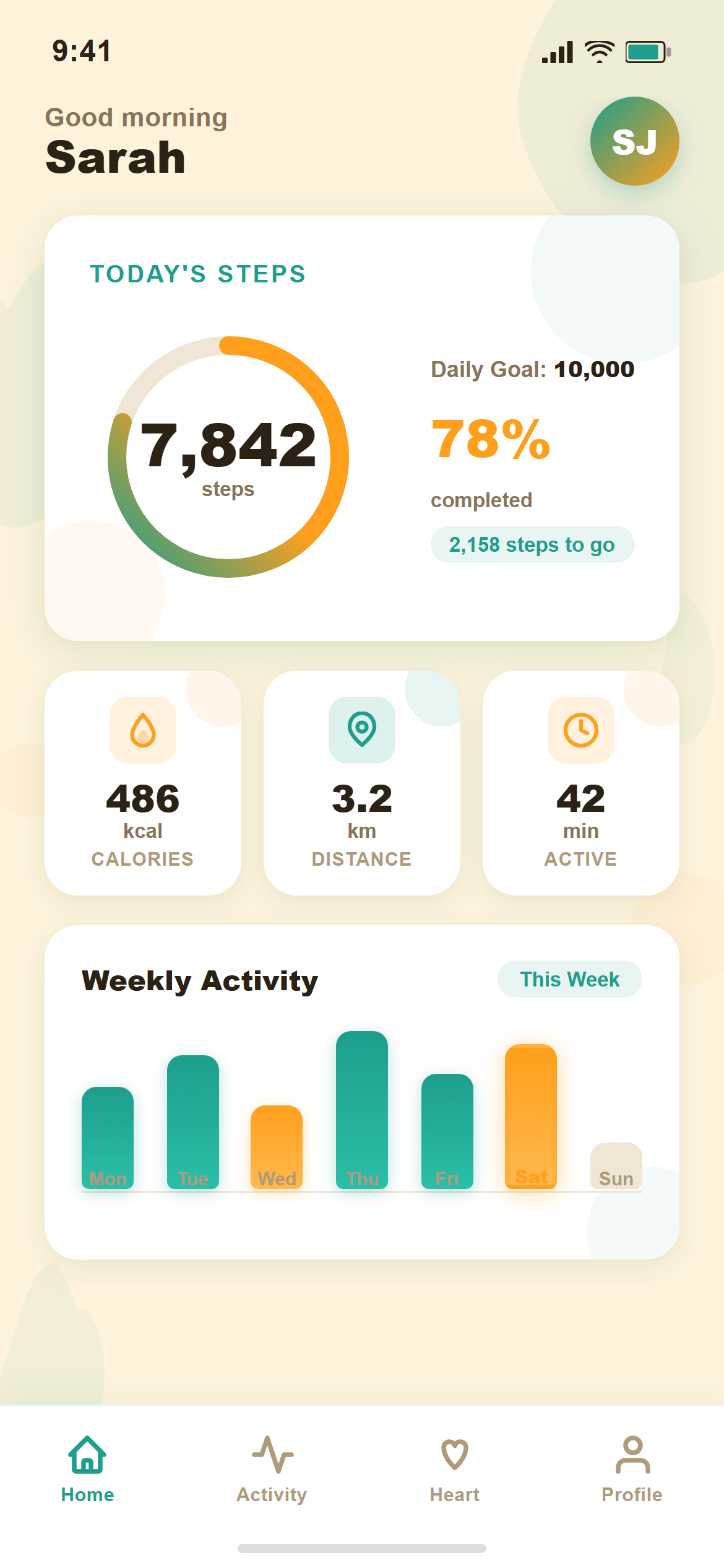 Tropical Vibrant Fitness Stats
