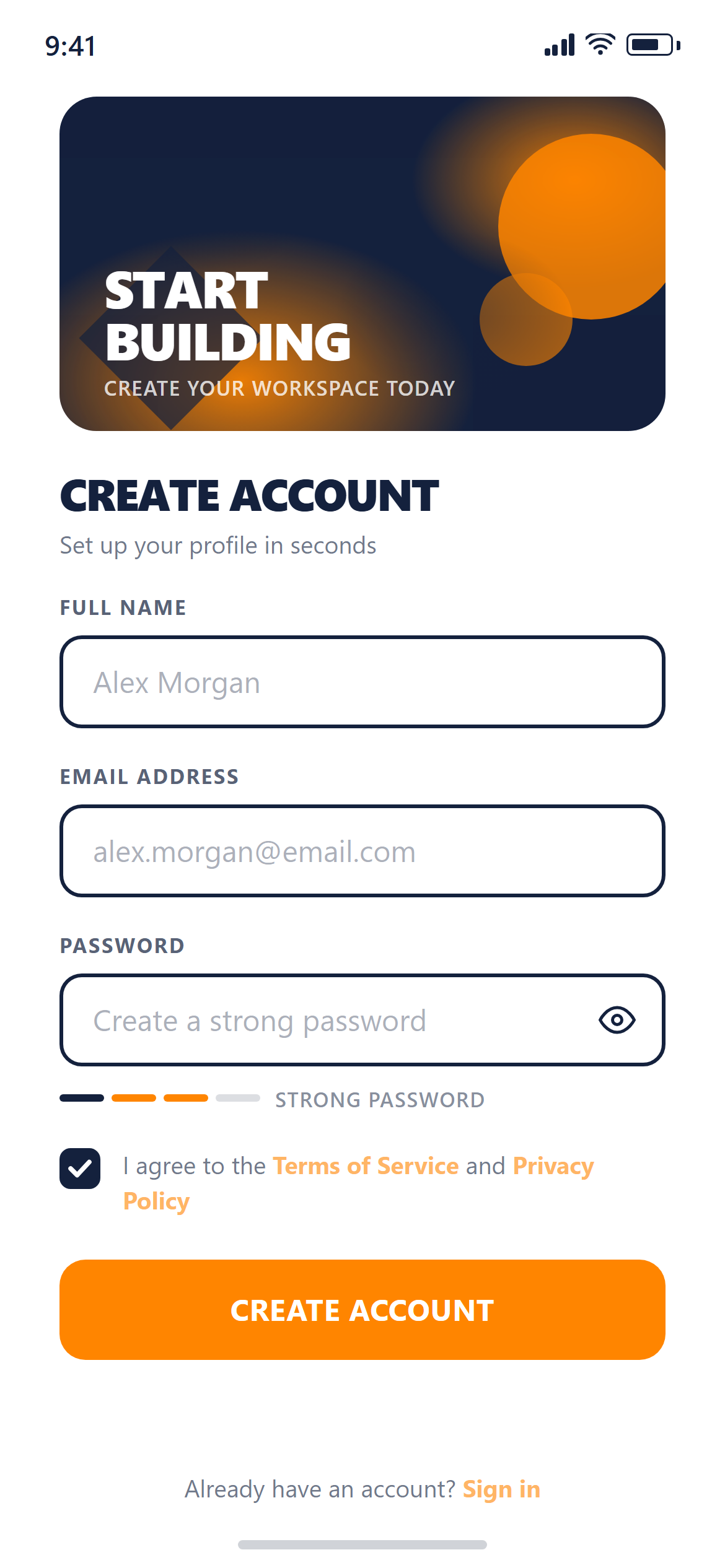 Duotone Sign Up