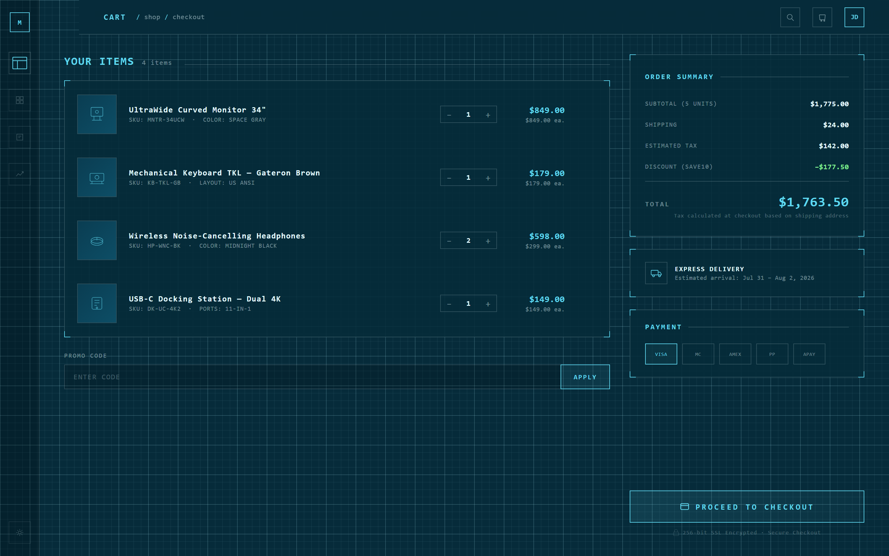 Blueprint Shopping Cart