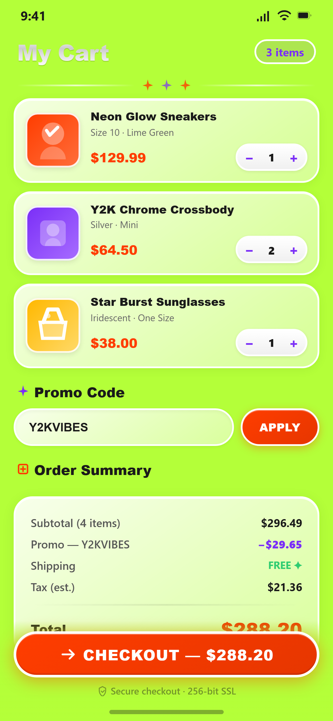 Retro Y2K Shopping Cart