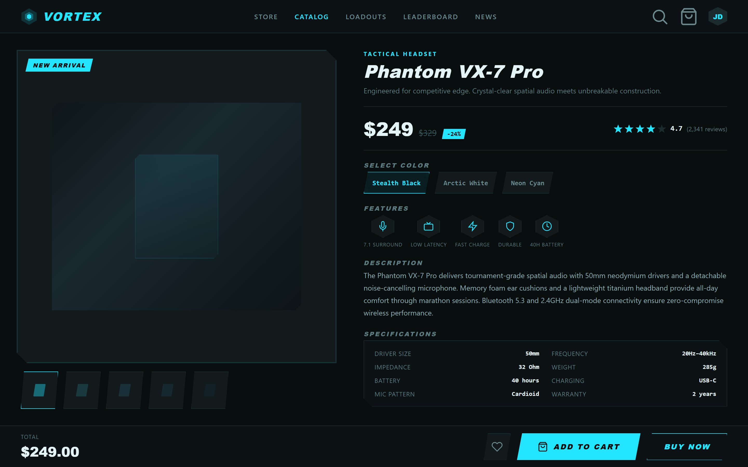 Gaming HUD Product Detail