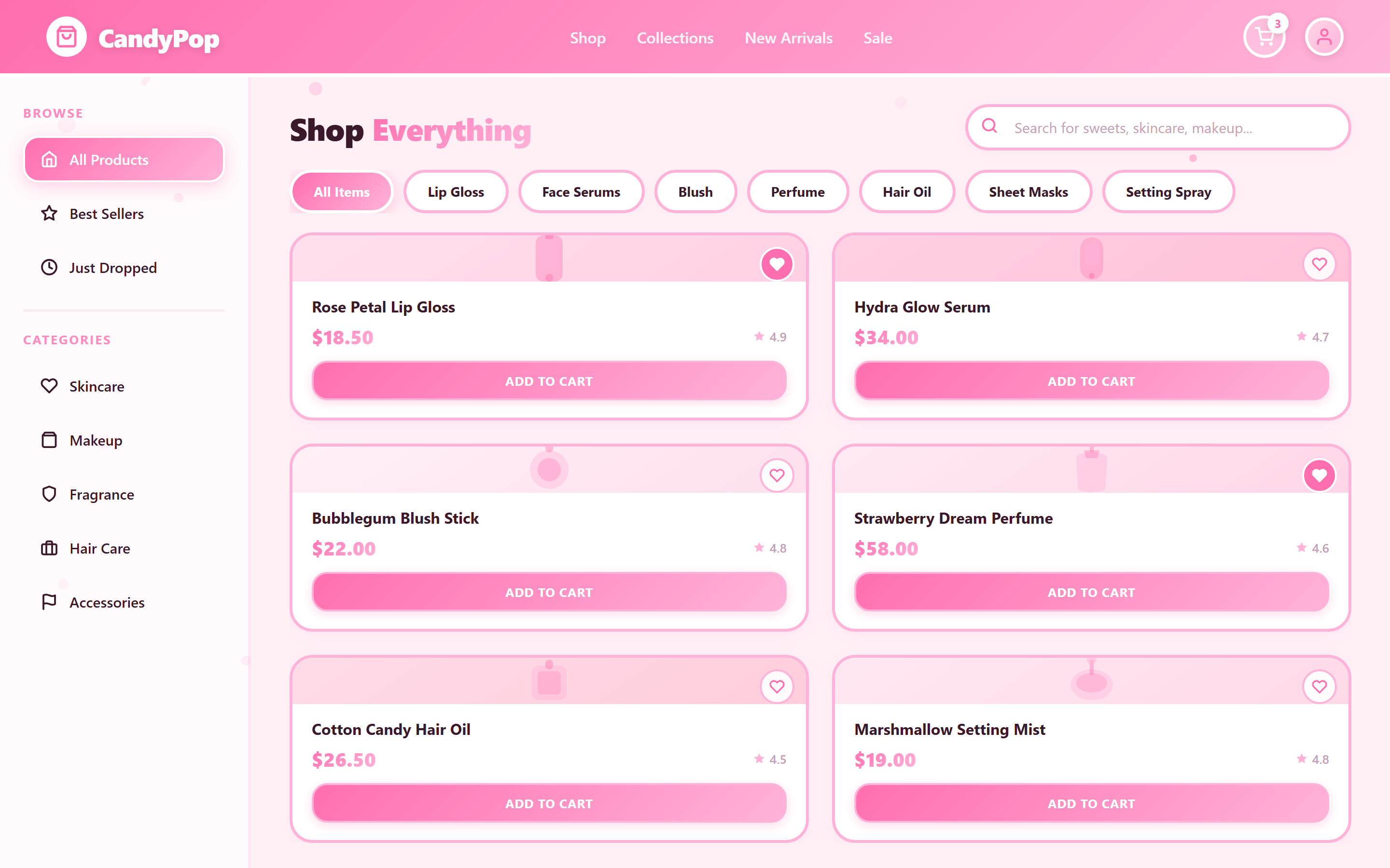 Candy Pop Product Grid