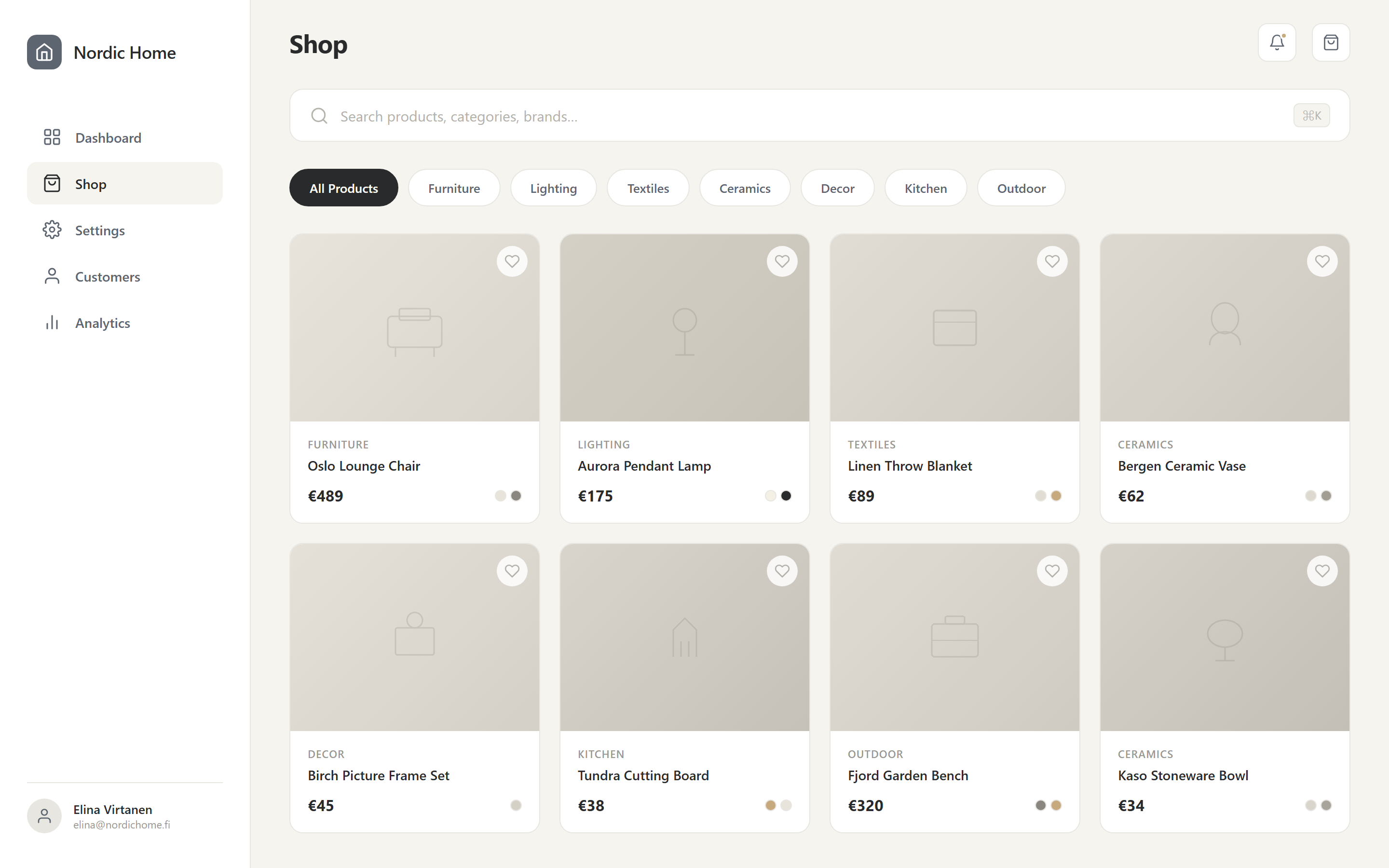 Scandinavian Nordic Product Grid