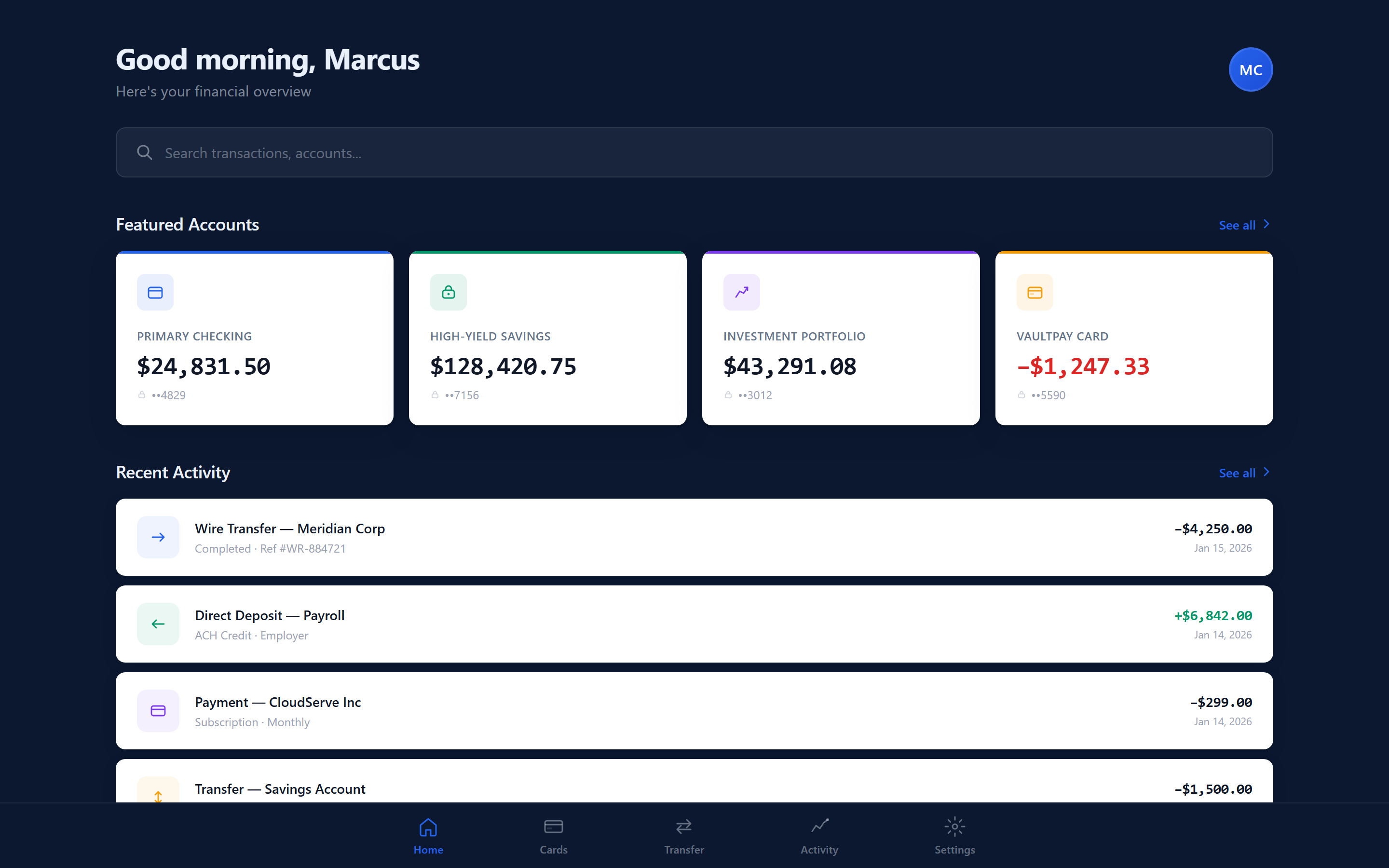 Fintech Trust Home
