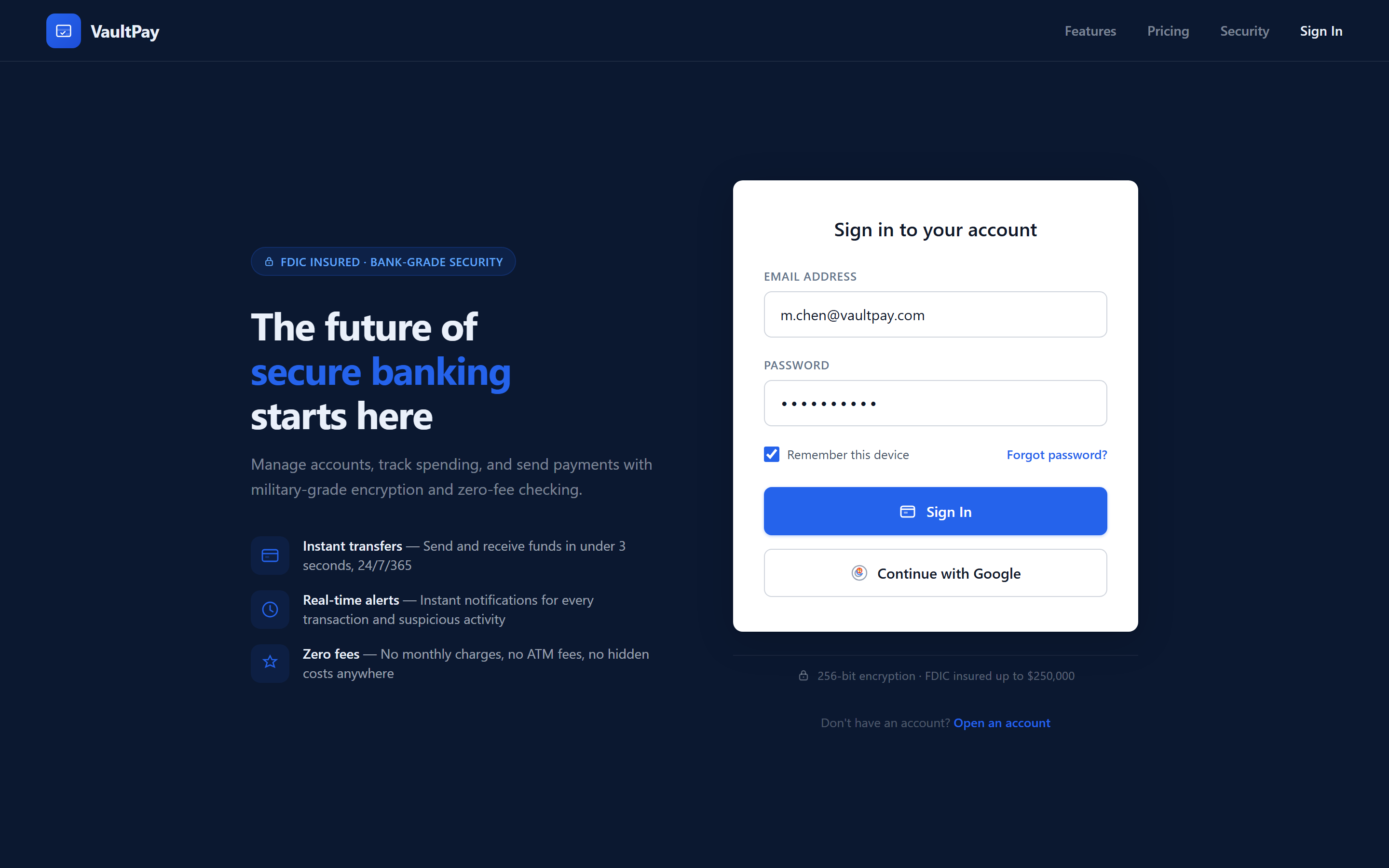 Fintech Trust Login