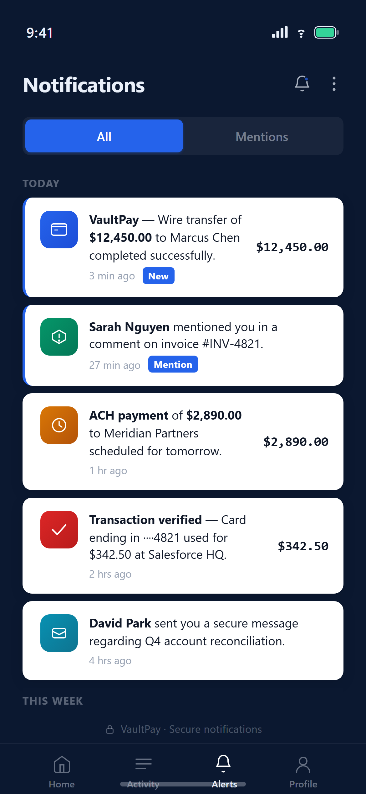 Fintech Trust Notifications