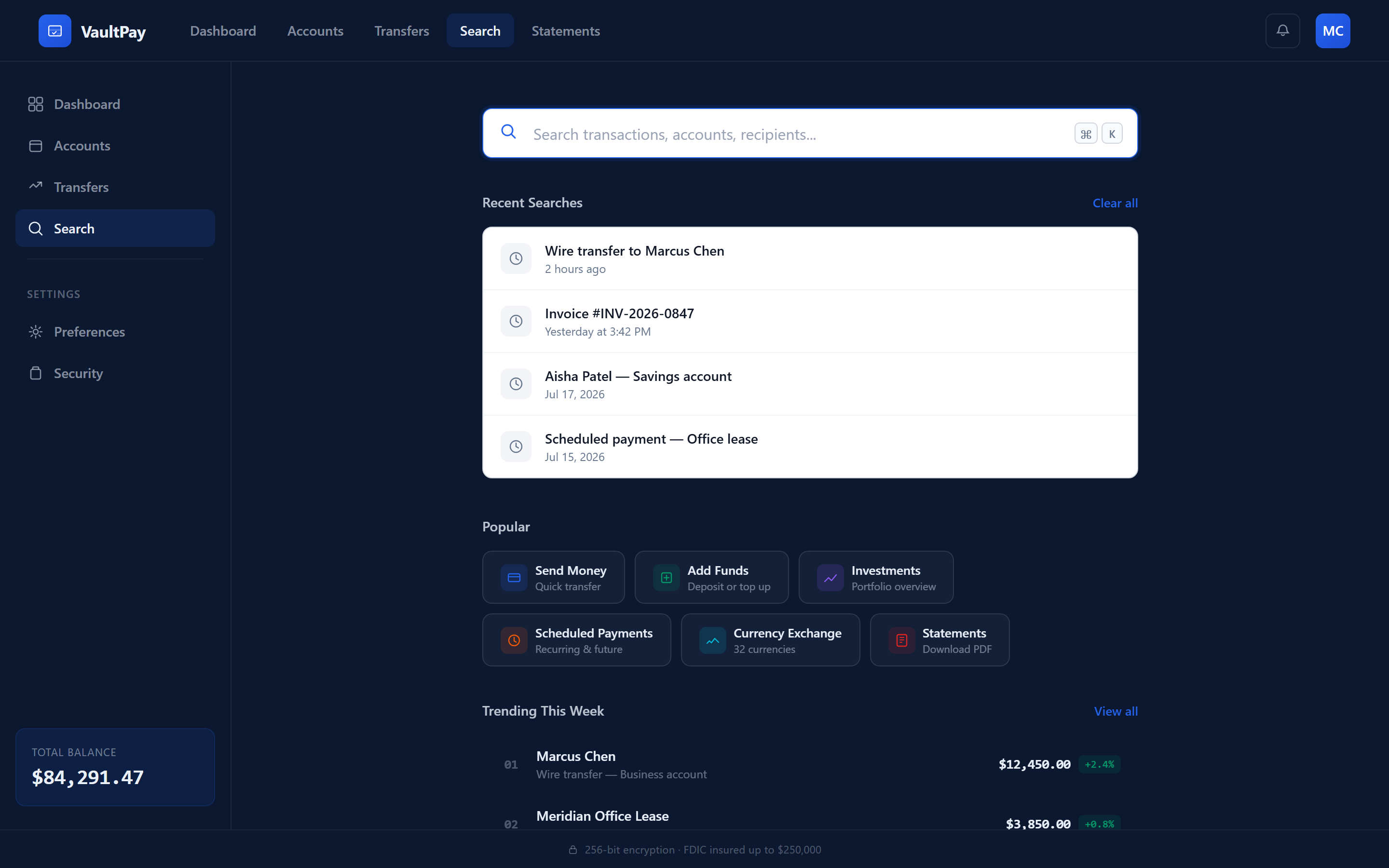 Fintech Trust Search