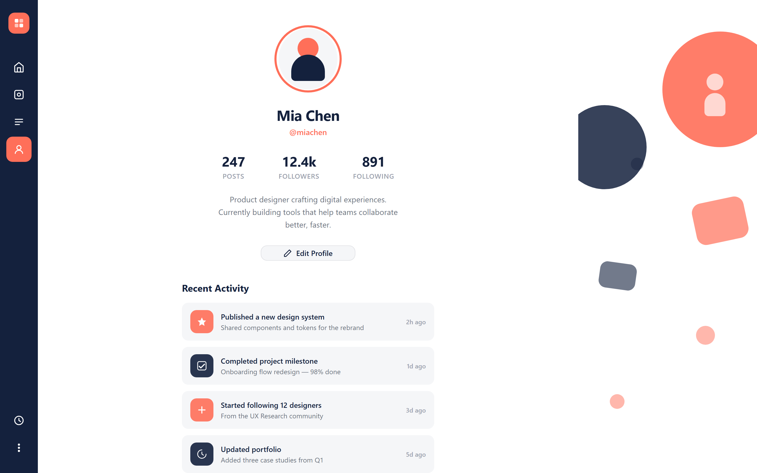 Flat Design 2.0 Profile