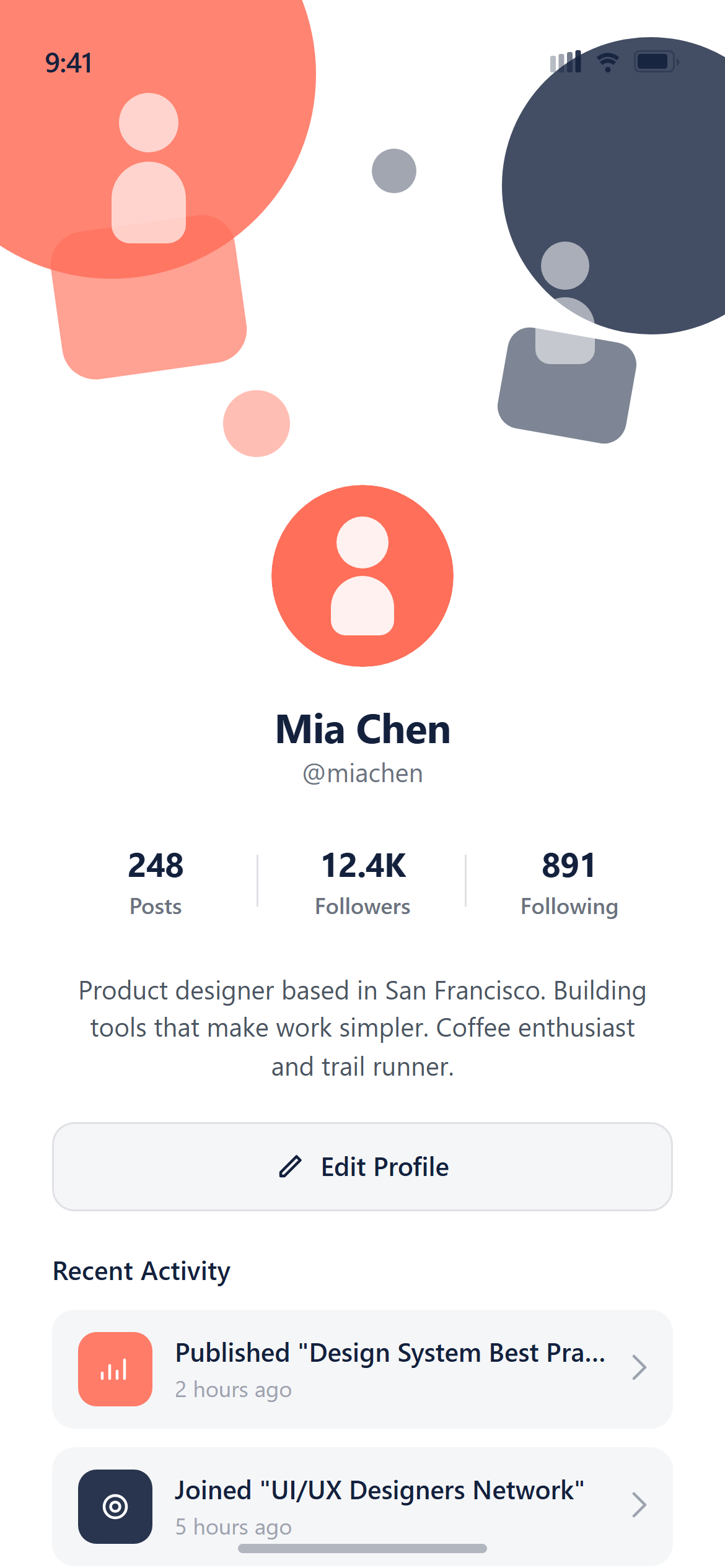 Flat Design 2.0 Profile