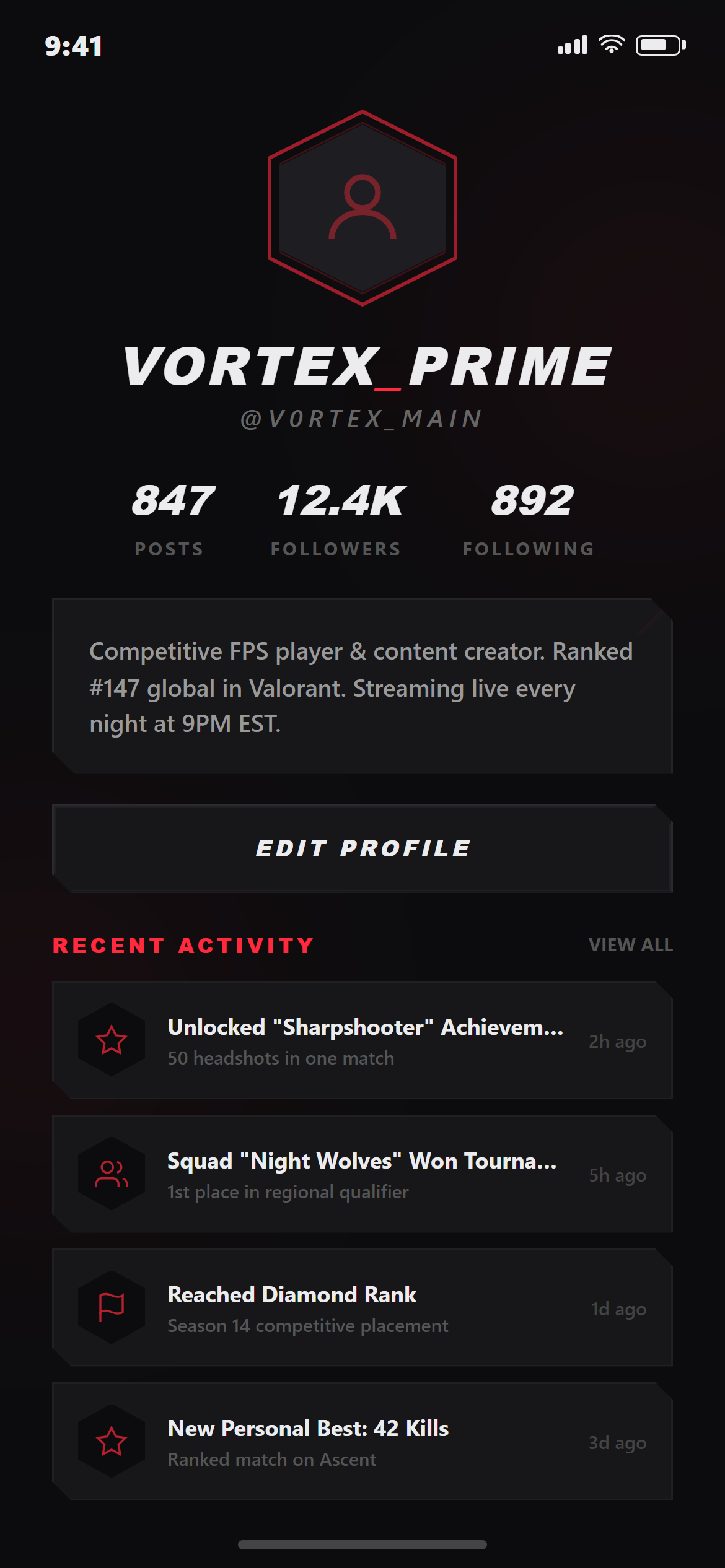 Gaming HUD Profile