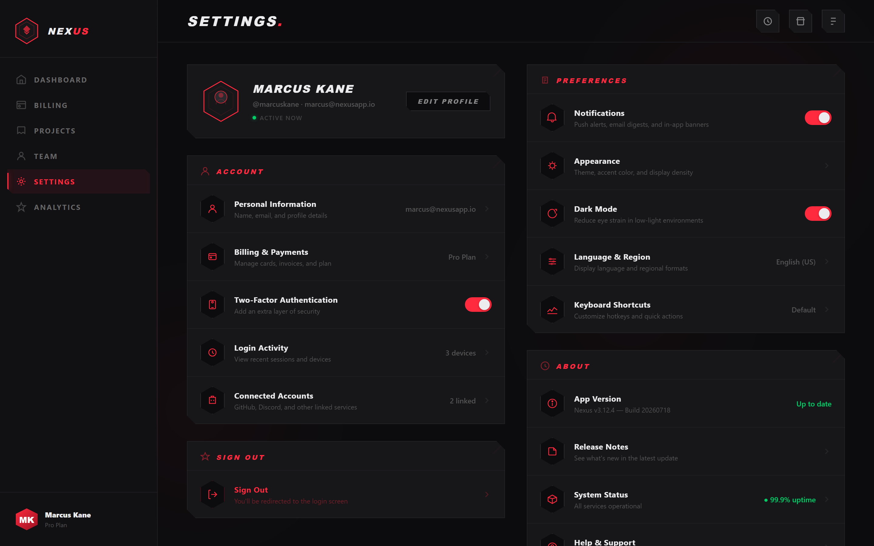 Gaming HUD Settings