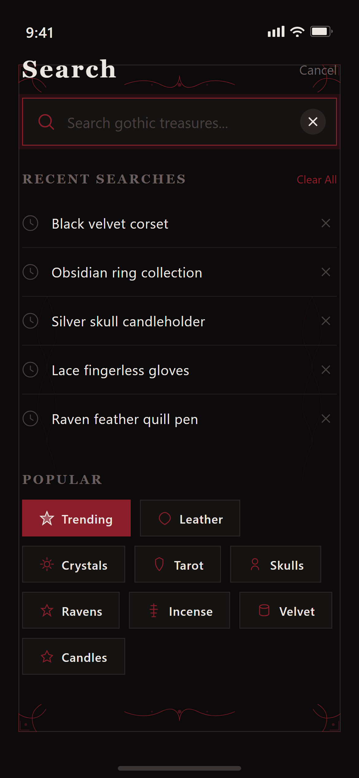 Gothic Dark Search