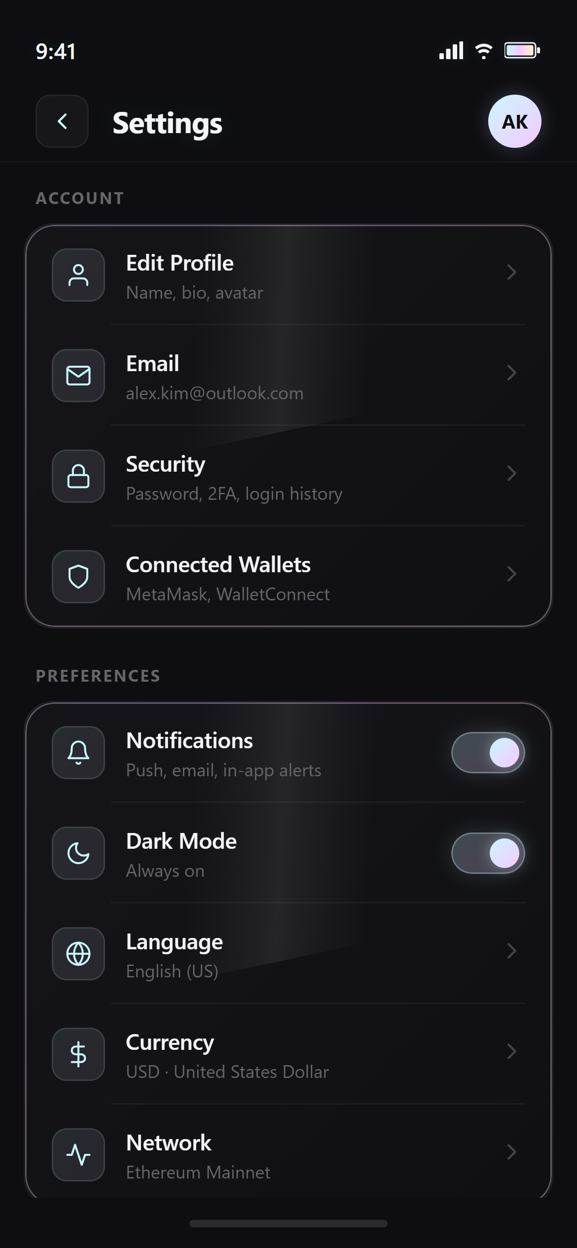 Holographic Settings