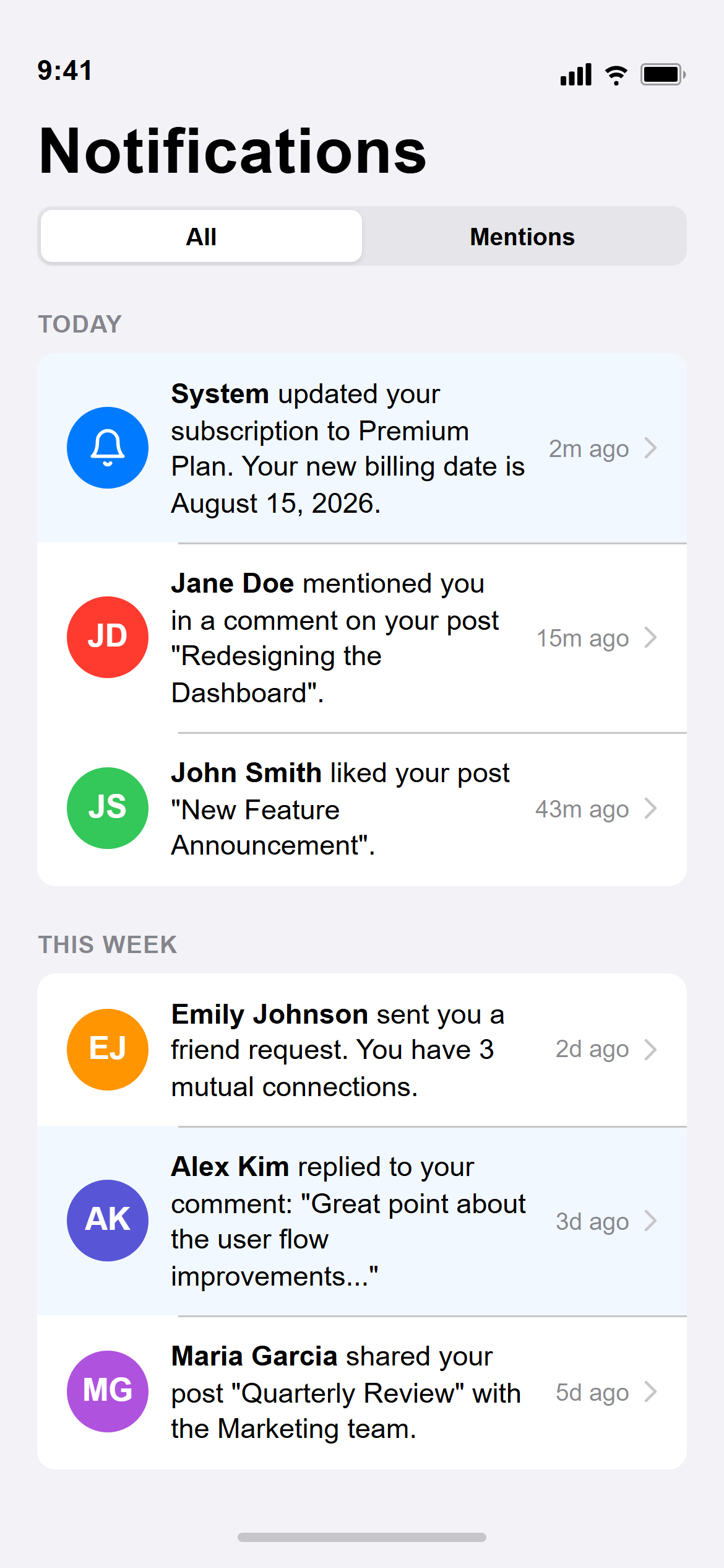 iOS Native Notifications