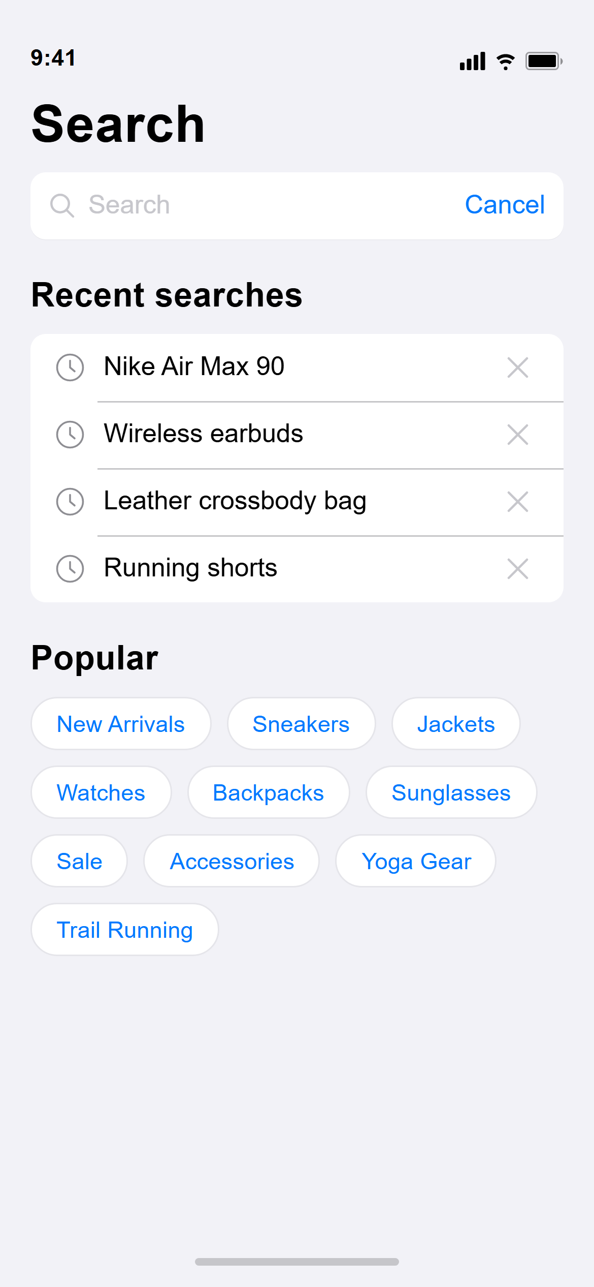 iOS Native Search