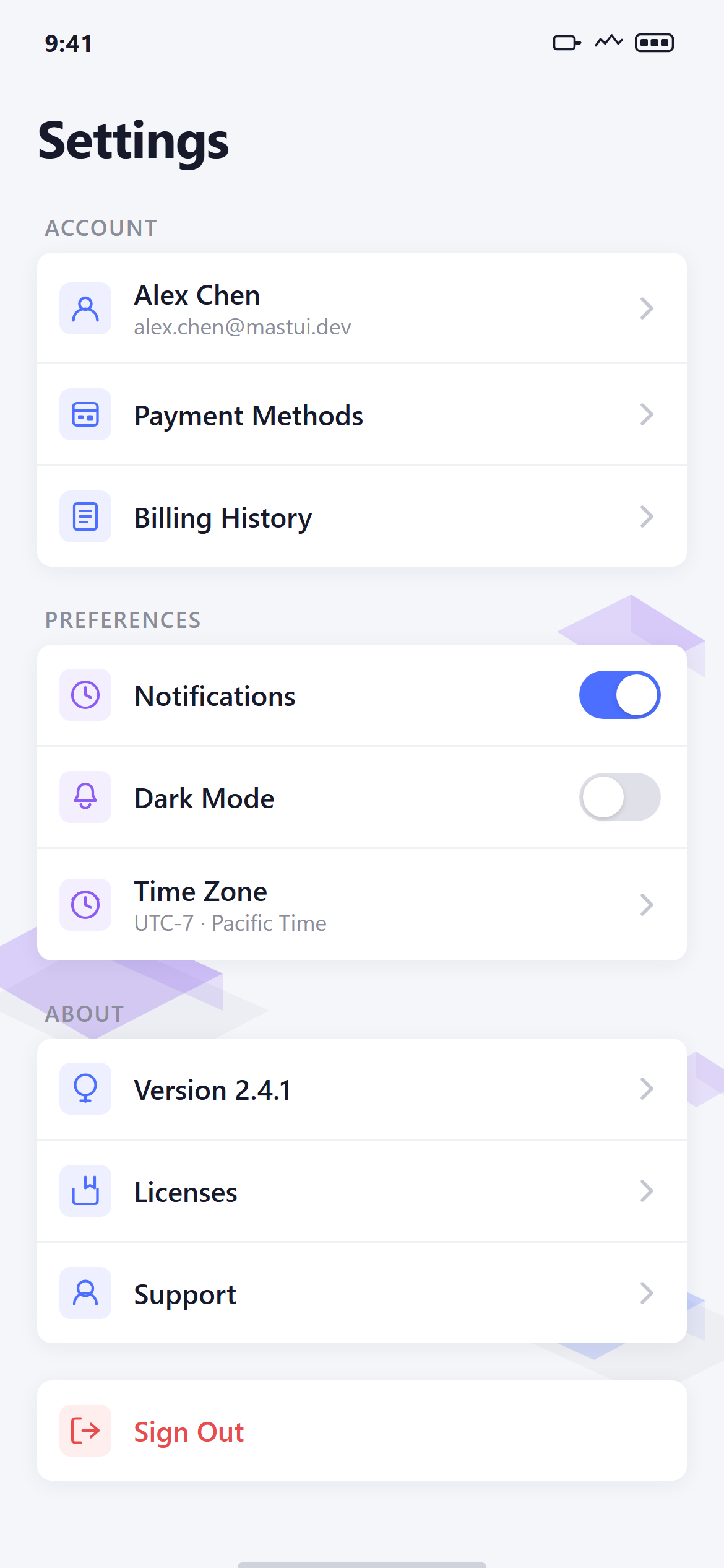 Isometric Settings