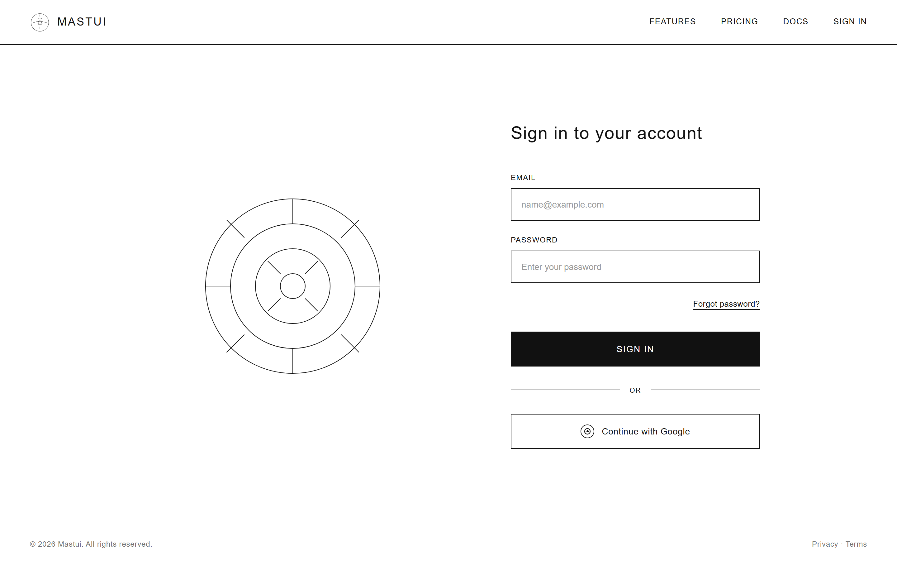 Minimal Line Art Login