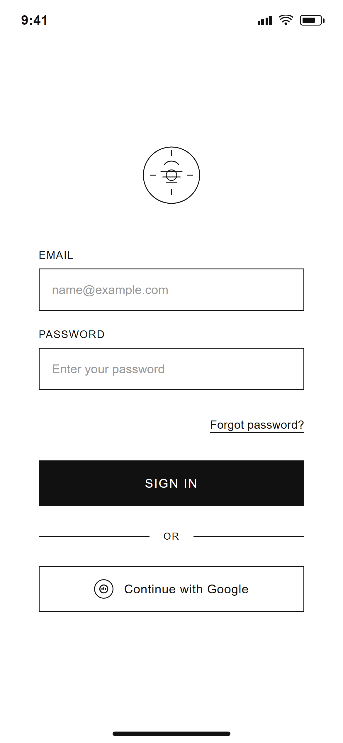 Minimal Line Art Login