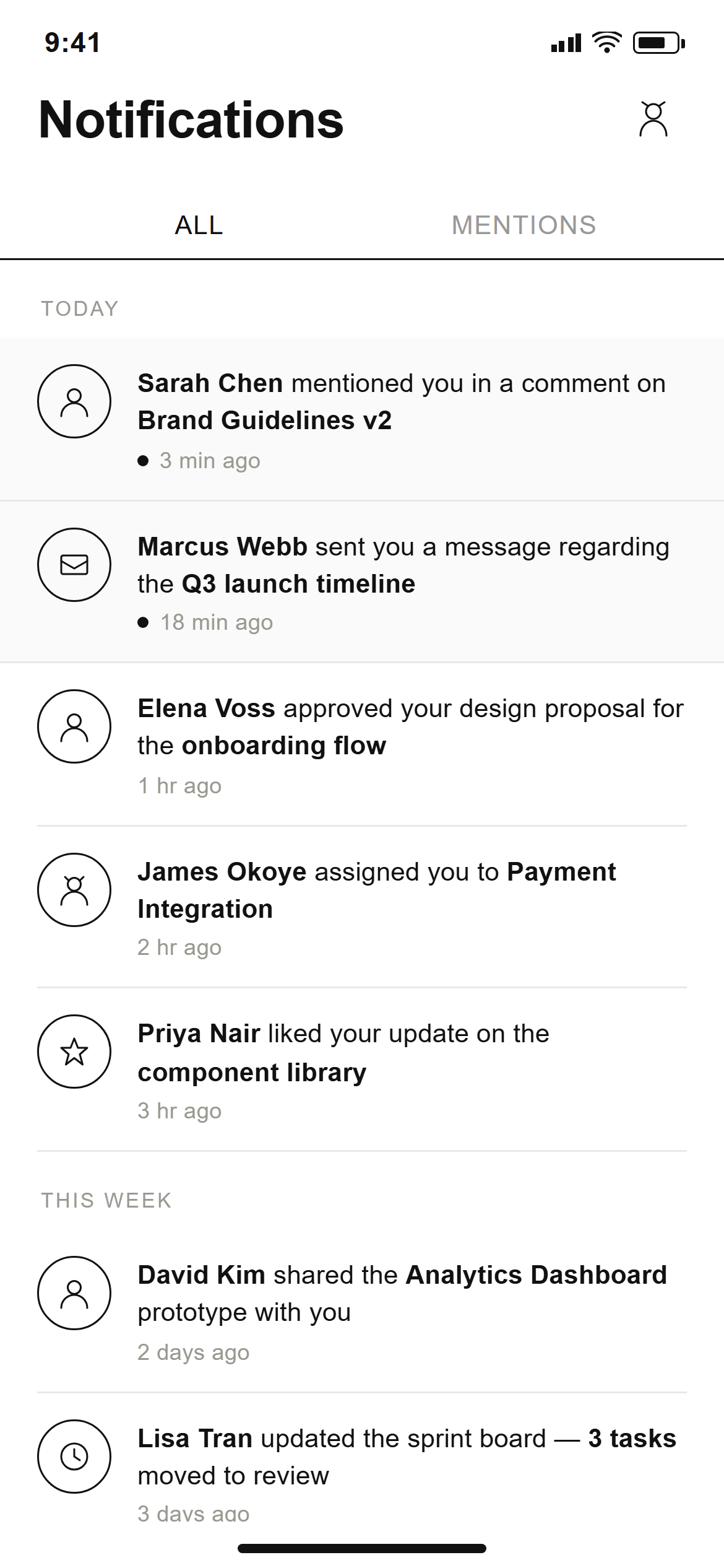 Minimal Line Art Notifications