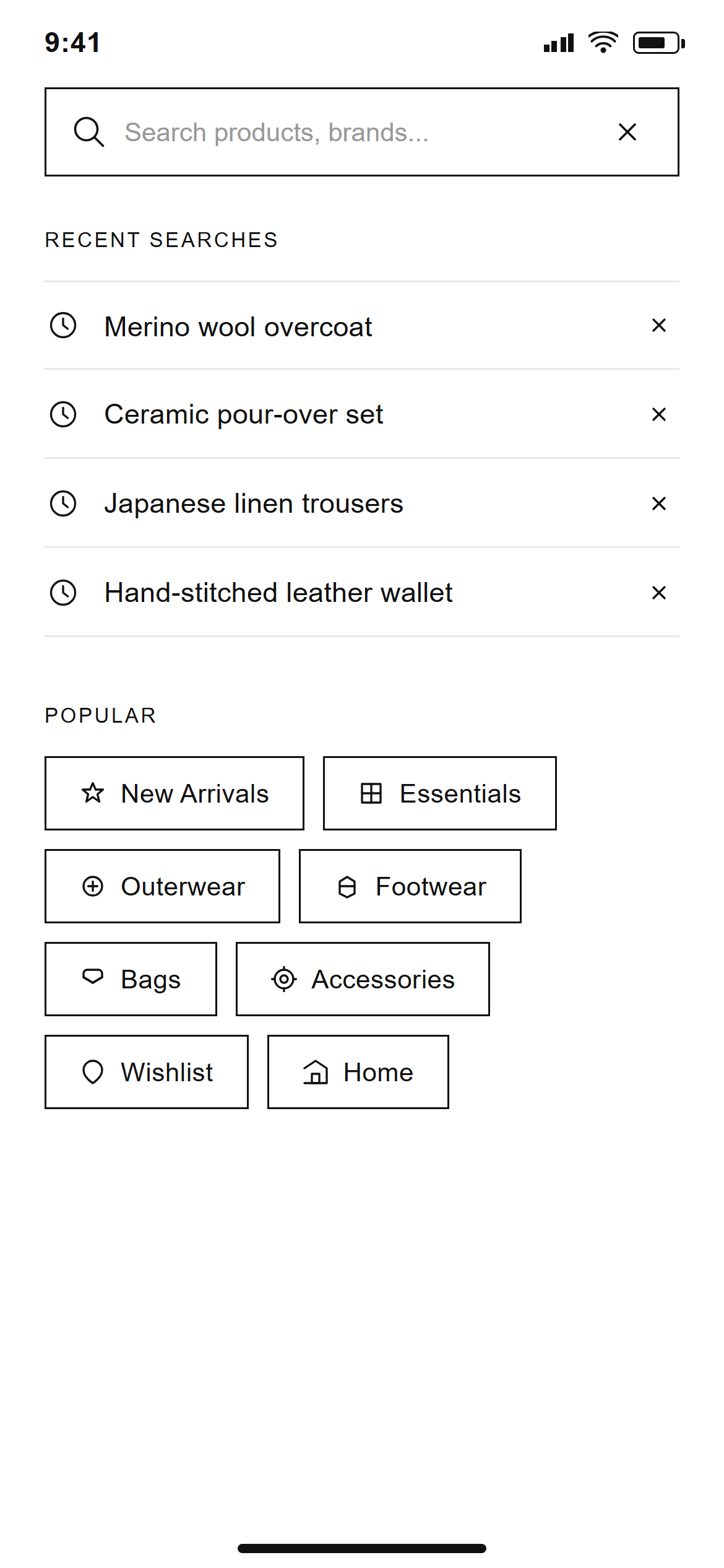 Minimal Line Art Search