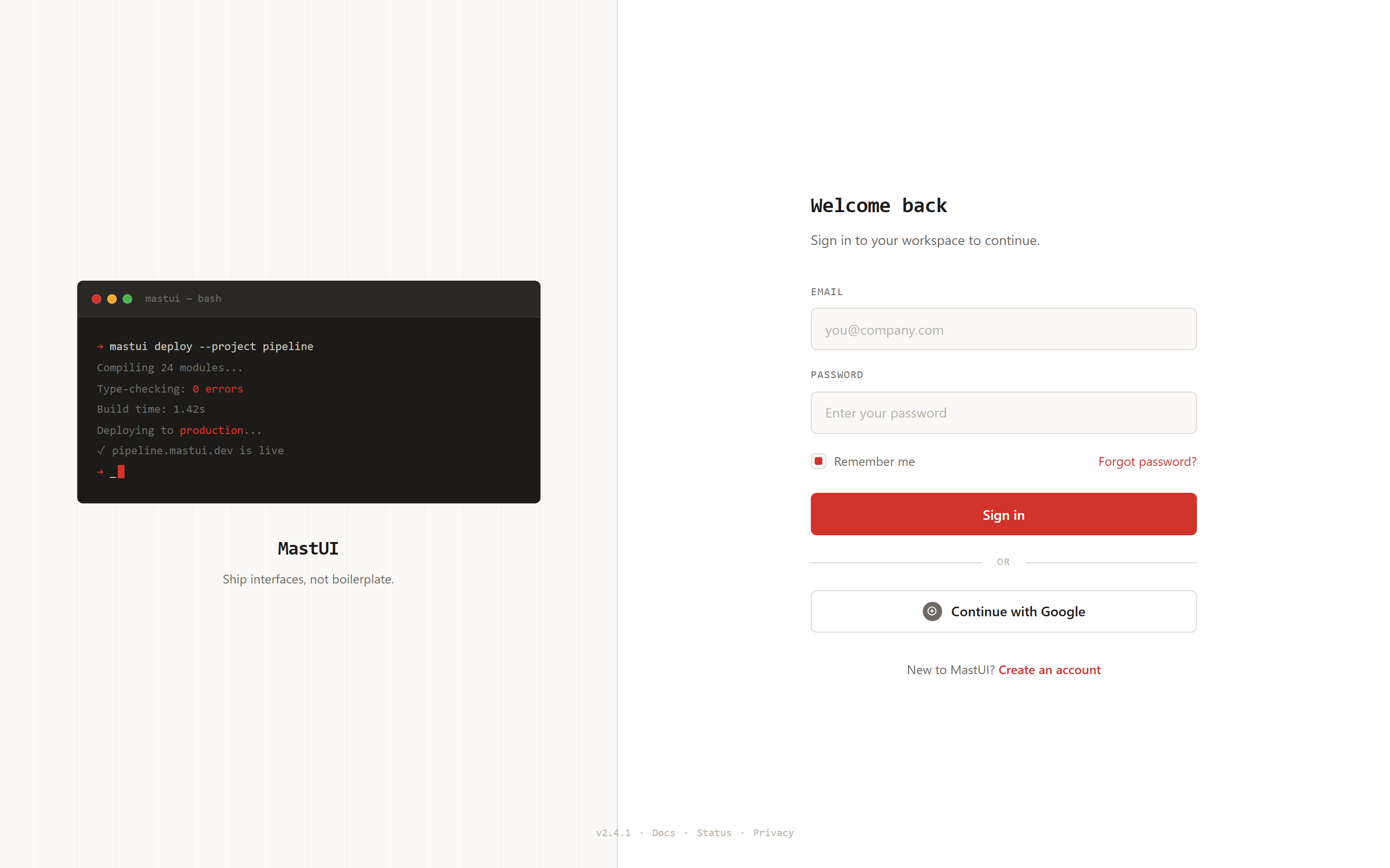 Technical Mono Email Login