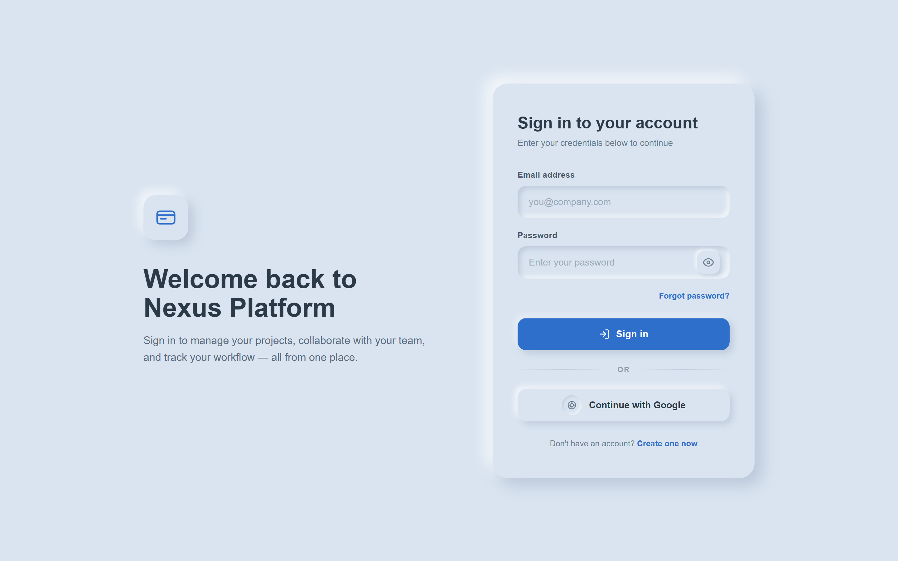 Neumorphism Email Login