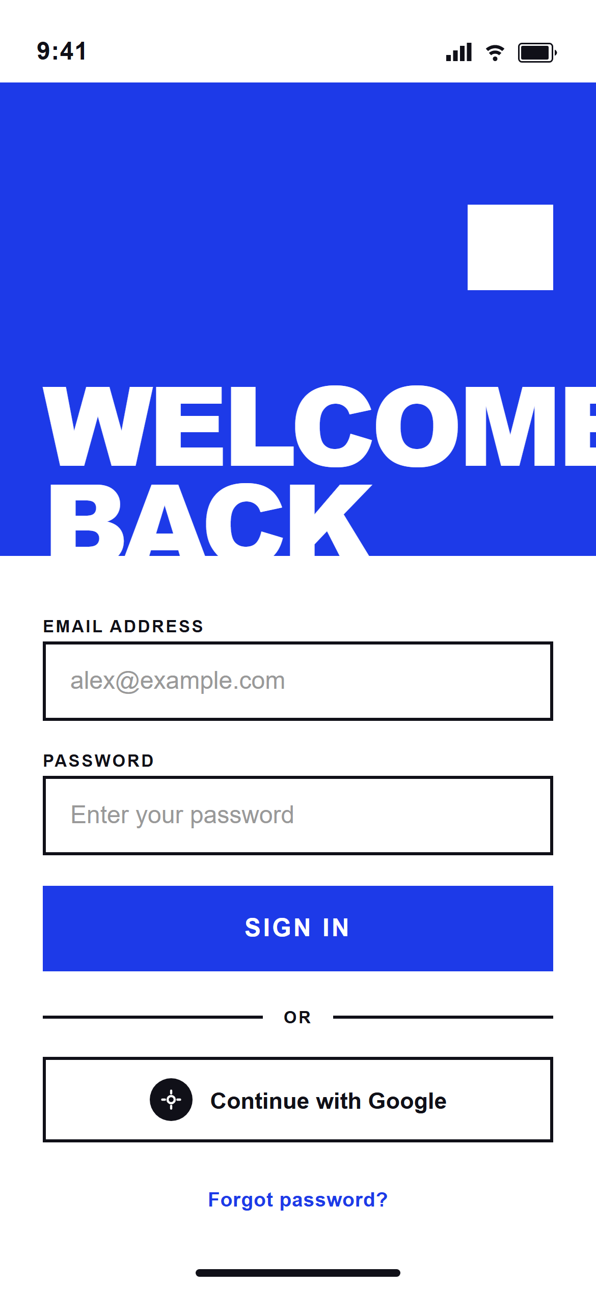 Bold Poster Email Login
