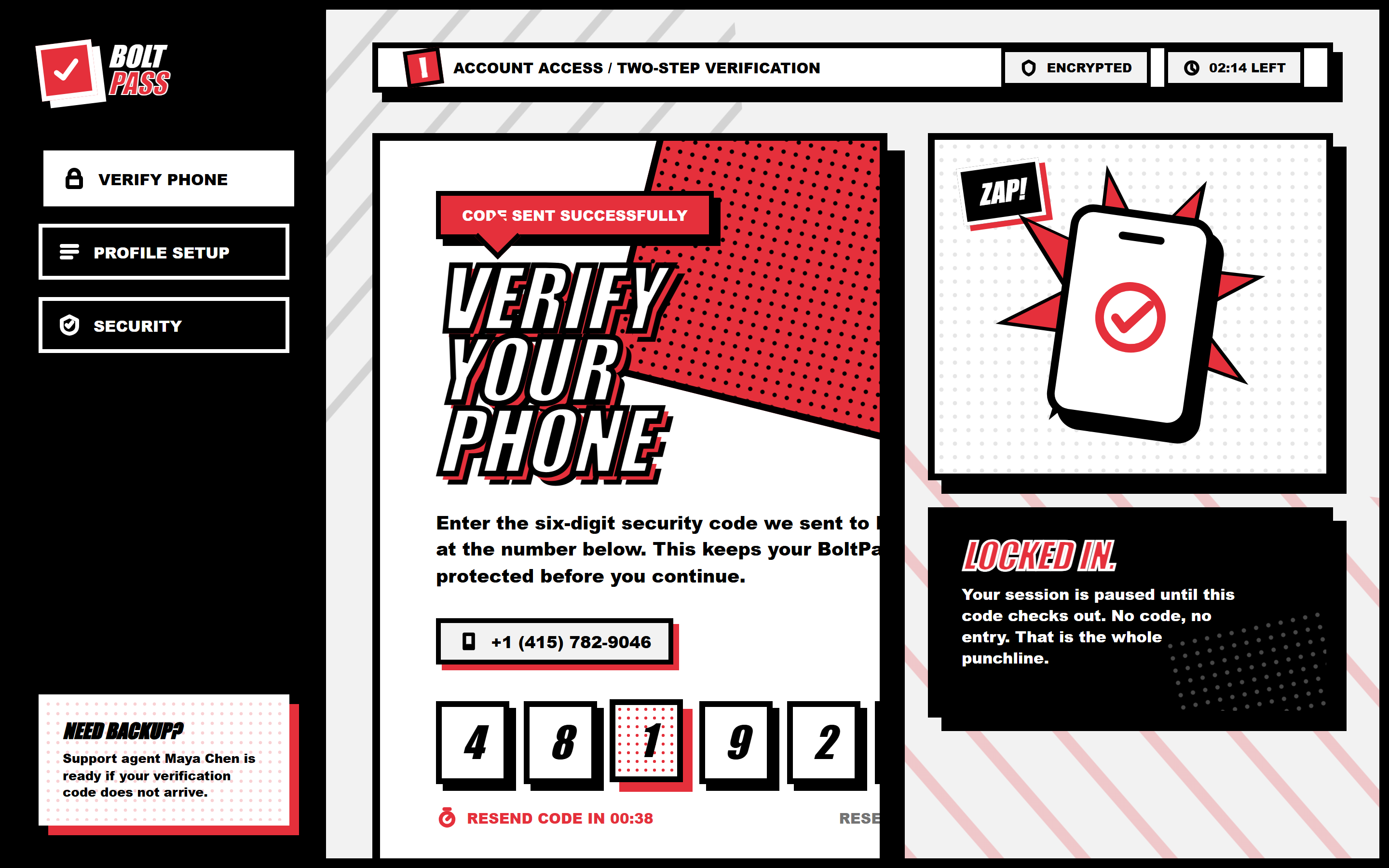 Comic Book OTP Verification